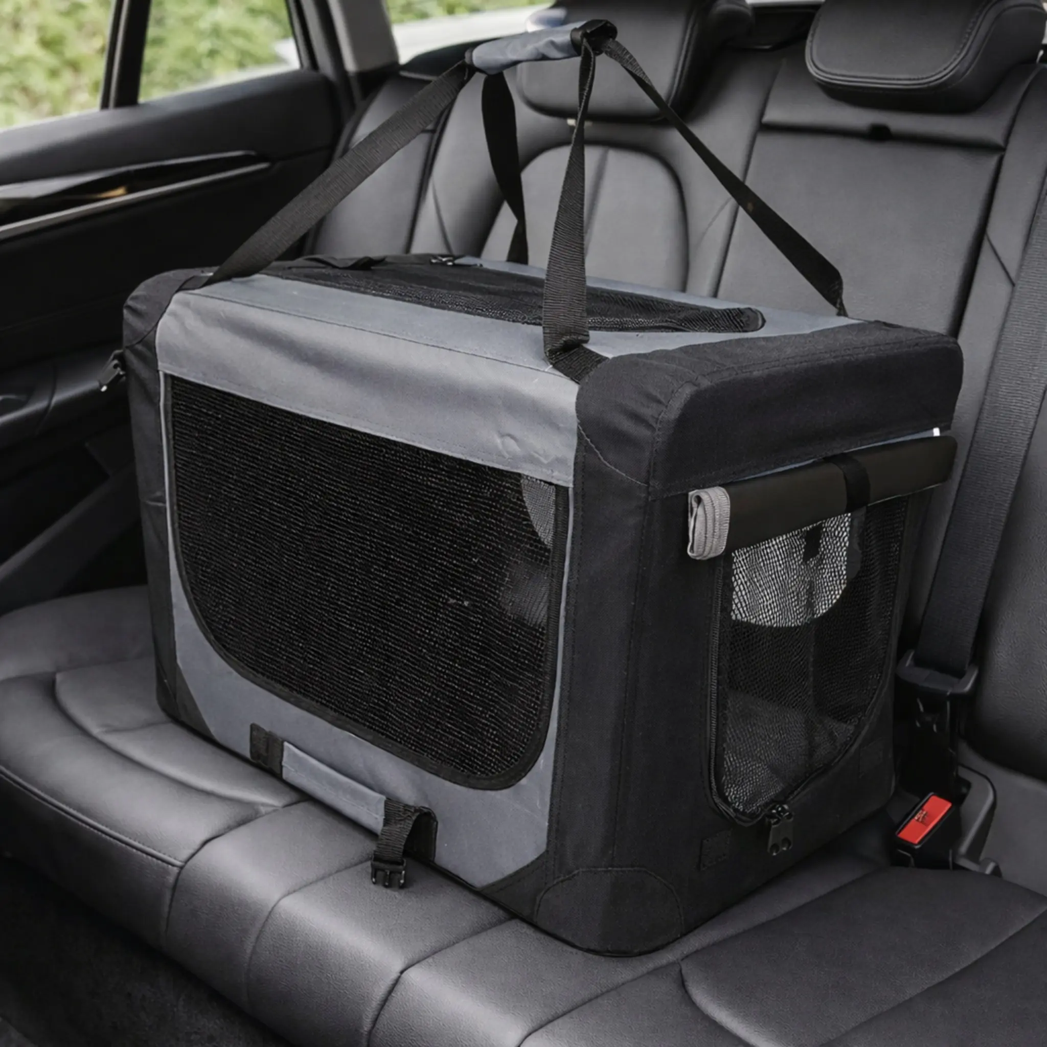 Trendline Tiertransportbox 49,5 x 35,5 x 35 cm schwarz-grau