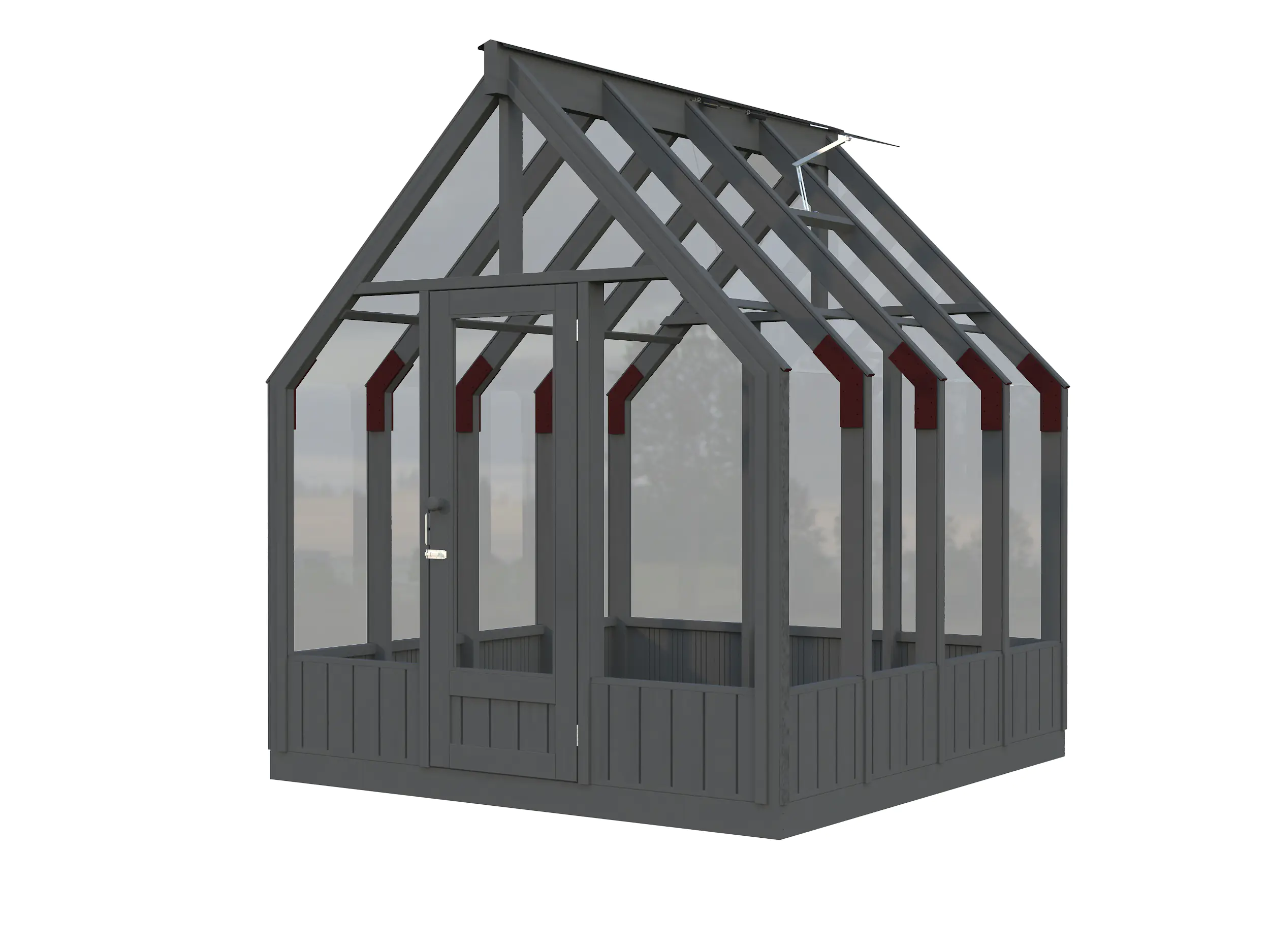 Palmako Gewächshaus Emilia 240 x 244 cm 5,4 m² 4 mm Glas 