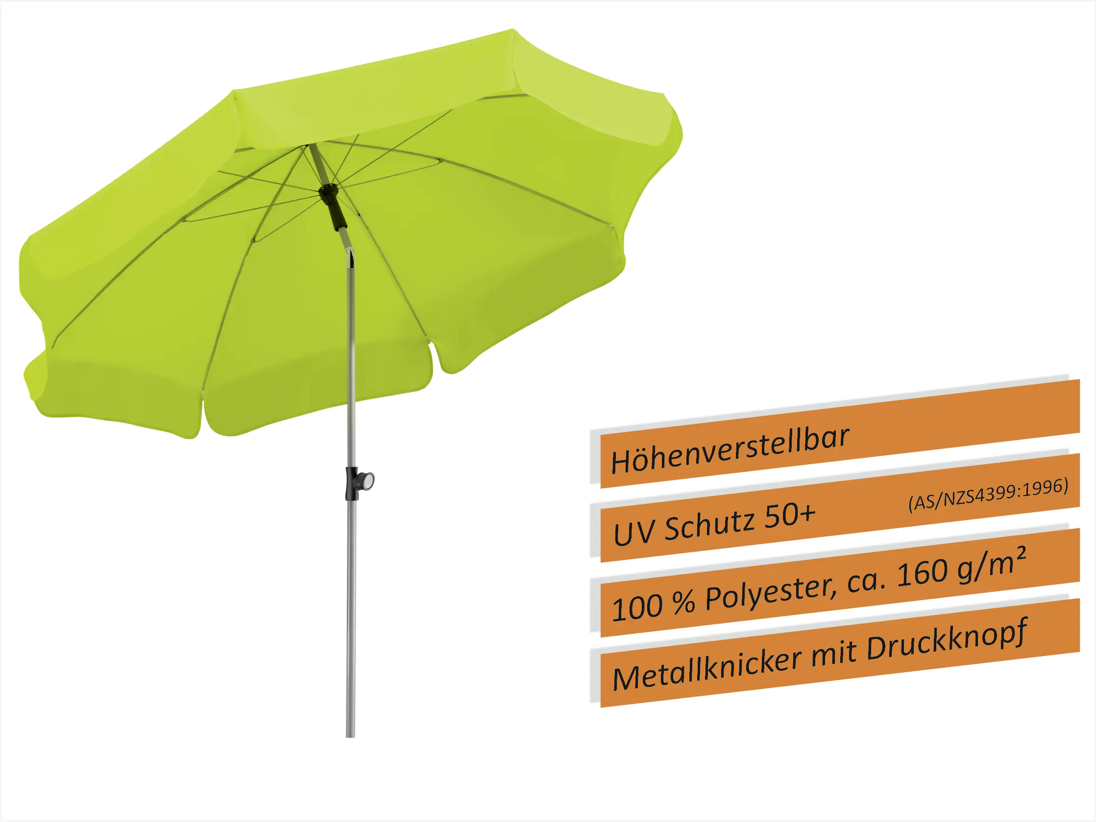 Schneider Sonnenschirm Locarno apfelgrün Ø 200 cm