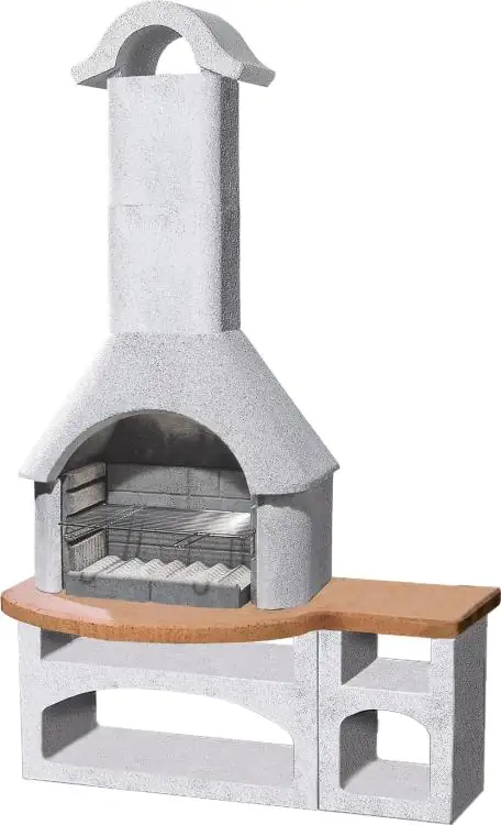 Buschbeck Grillkamin Bozen weiß 210 x 117 x 64 cm