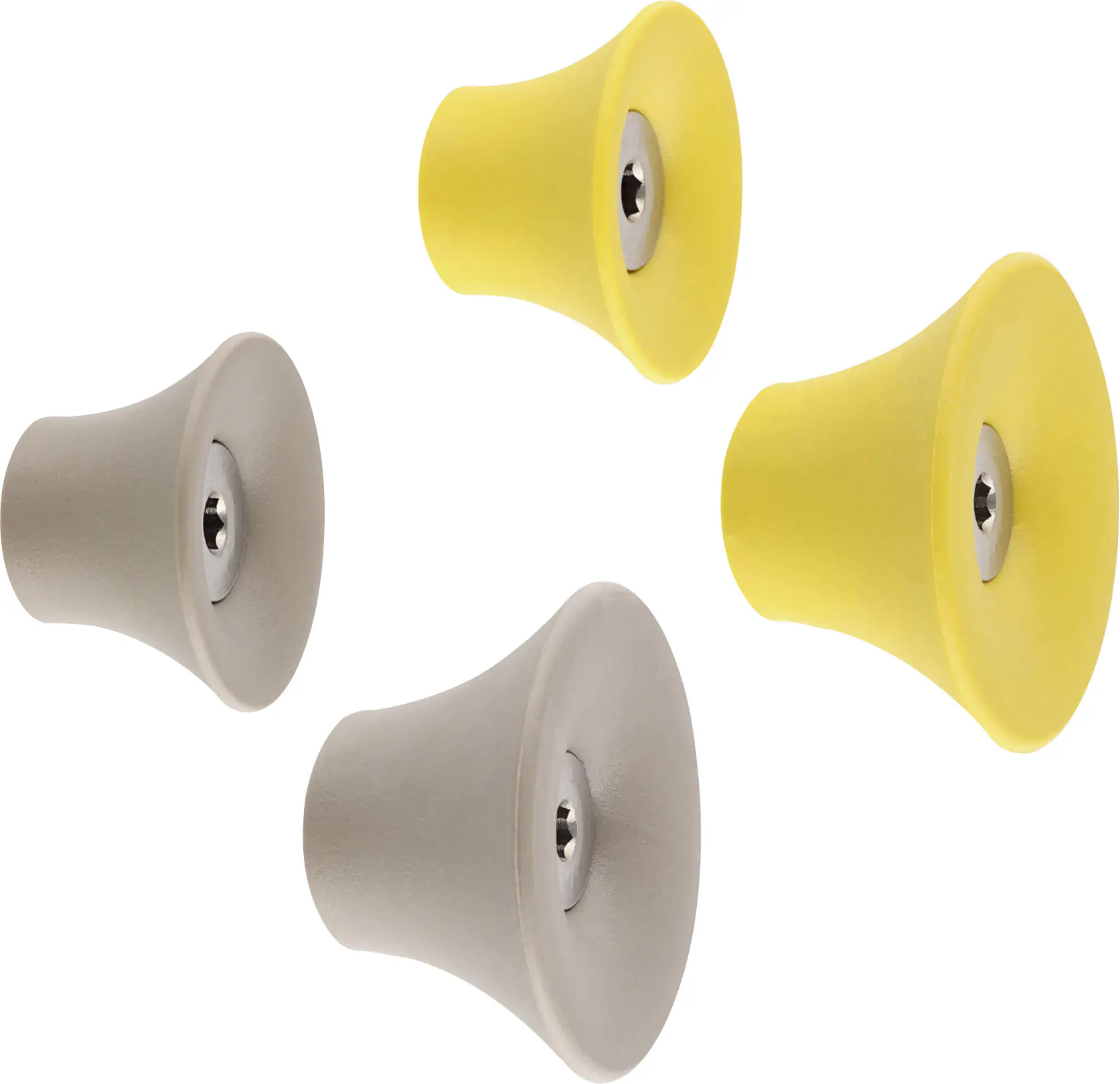 Wagner Wandhaken-Set hooks4home Tulip Tragkraft bis 2 kg Kunststoff gelb taupe 4 Stück