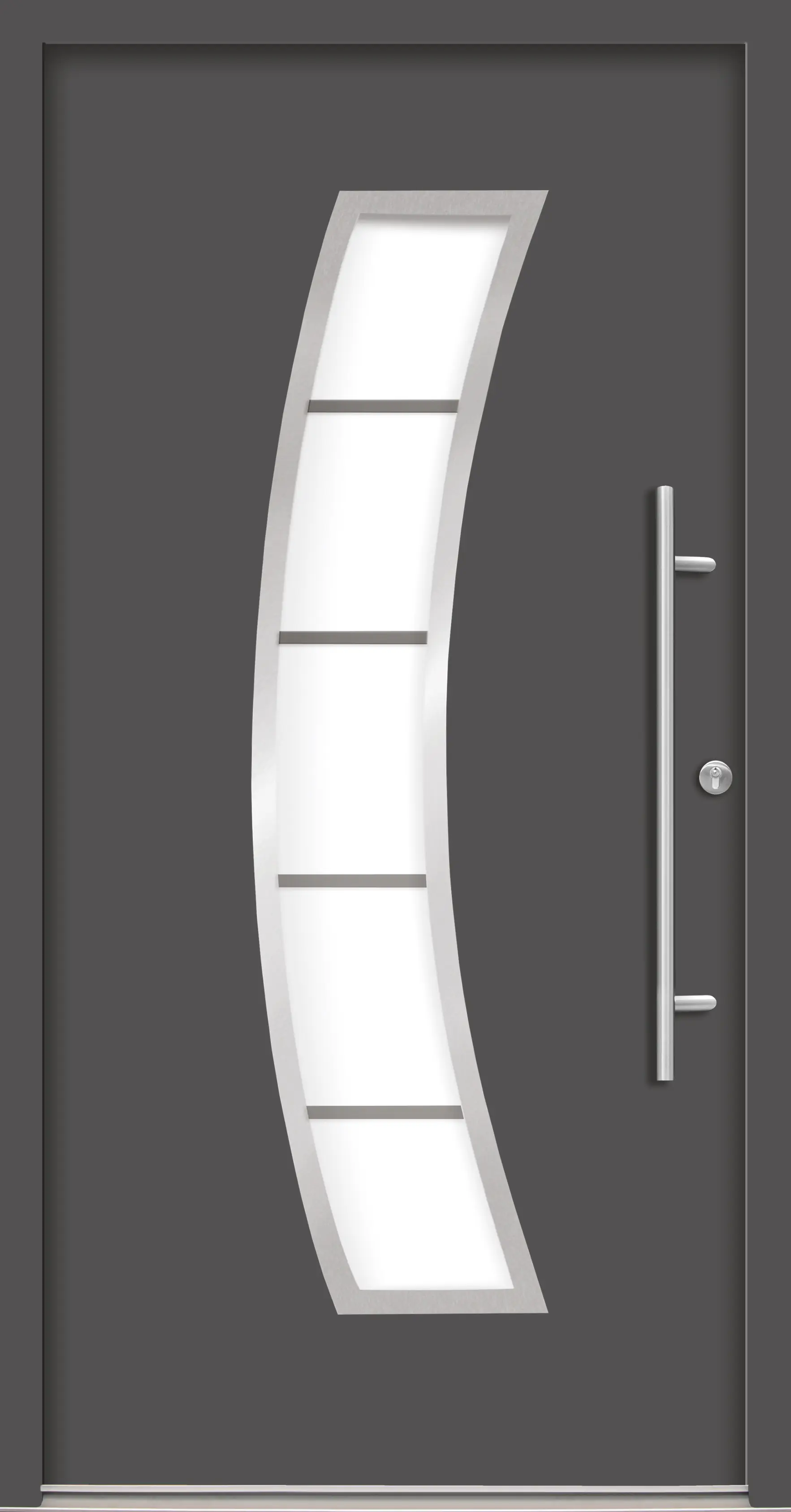 Splendoor Haustür Passivedoor Premium P14 Anthrazit DIN Rechts 110 x 210 cm