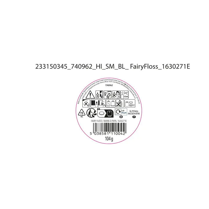Yankee Candle Duftkerze Kleines Glas Fairy Floss 104 g, rosa