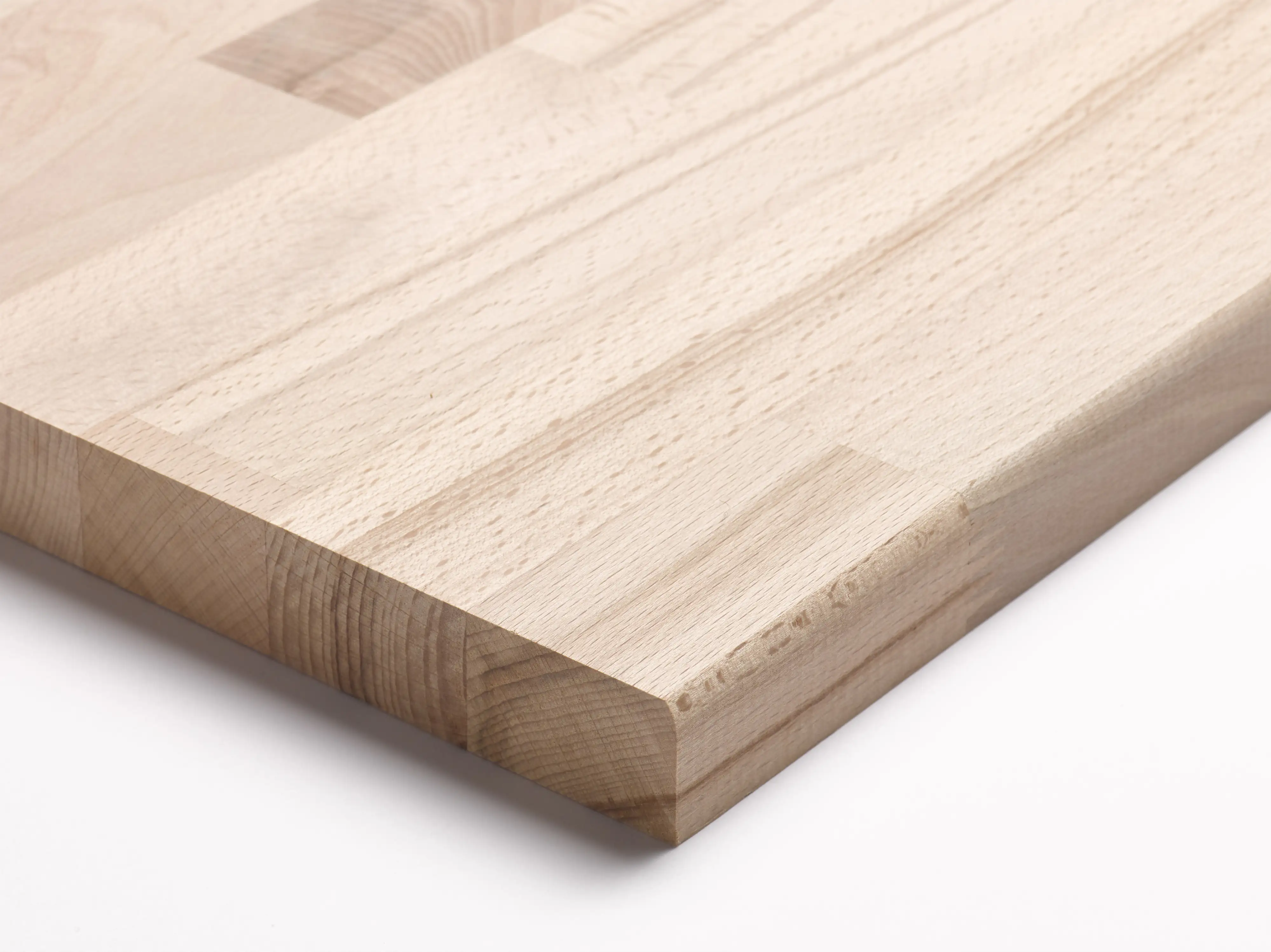 Arbeitsplatte Buche massiv 240 x 60 x 2,7 cm geschliffen