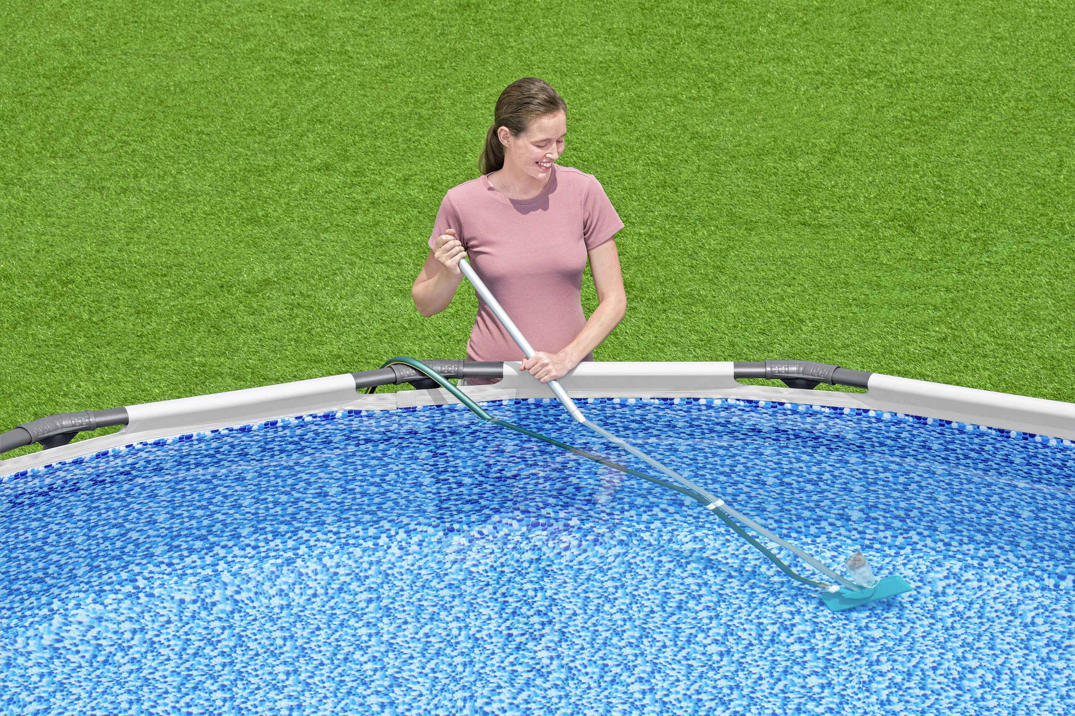 Bestway Poolpflege-Set Flowclear mit Venturi-Sauger und Kescher 203 cm