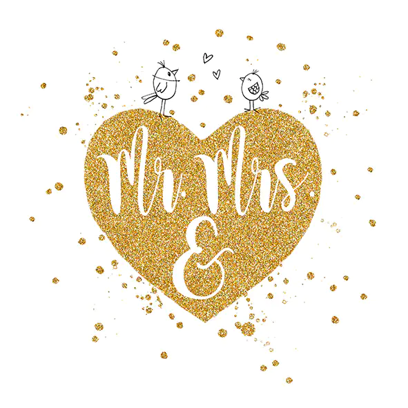 Braun & Company Servietten Motiv Wedding Heart 33 x 33 cm - 20er Pack