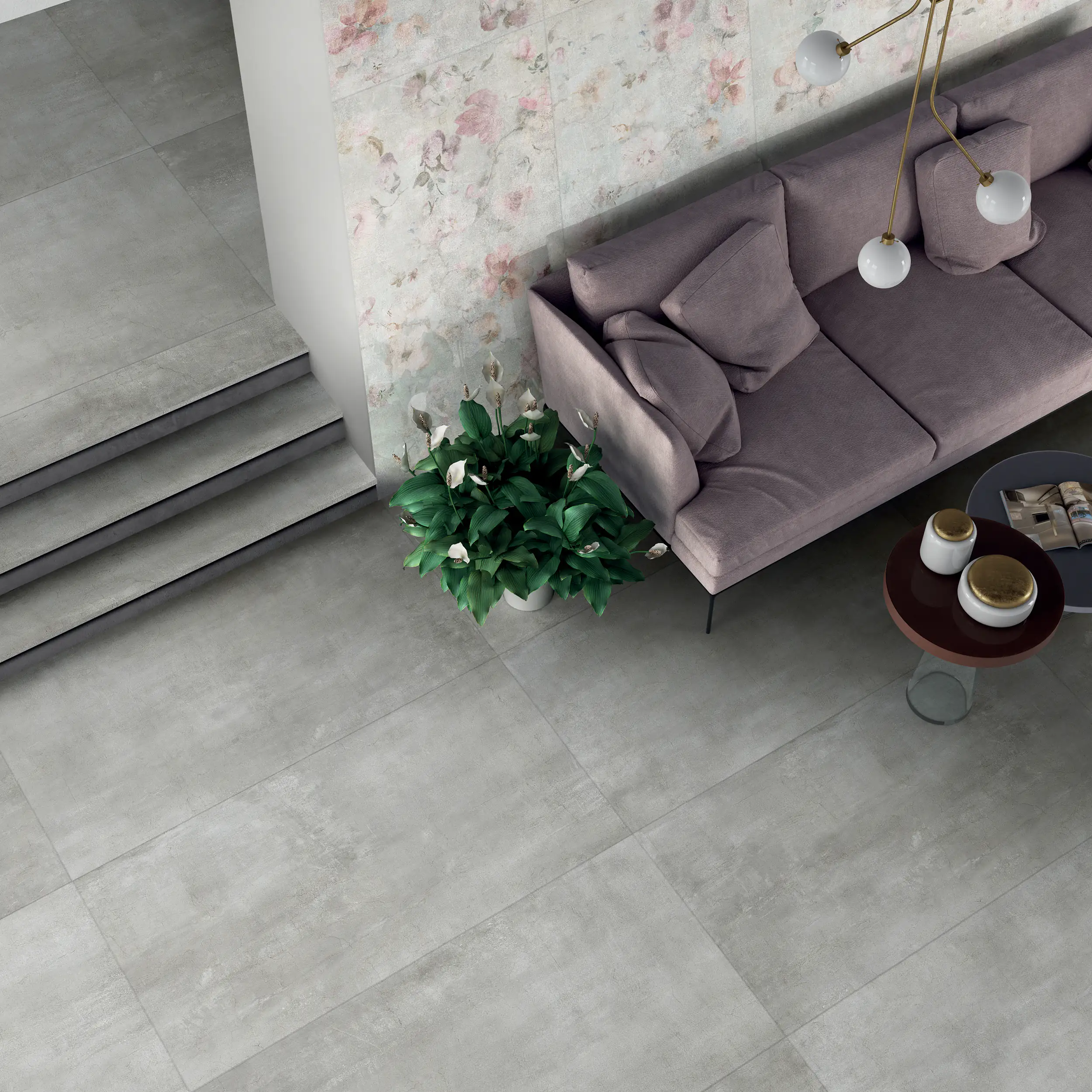 Bodenfliese Feinsteinzeug Timeless 60 x 120 cm grau