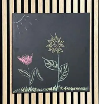 Neuhofer Letterboard für Akustikpaneele schwarz 45 x 44 x 2 cm 