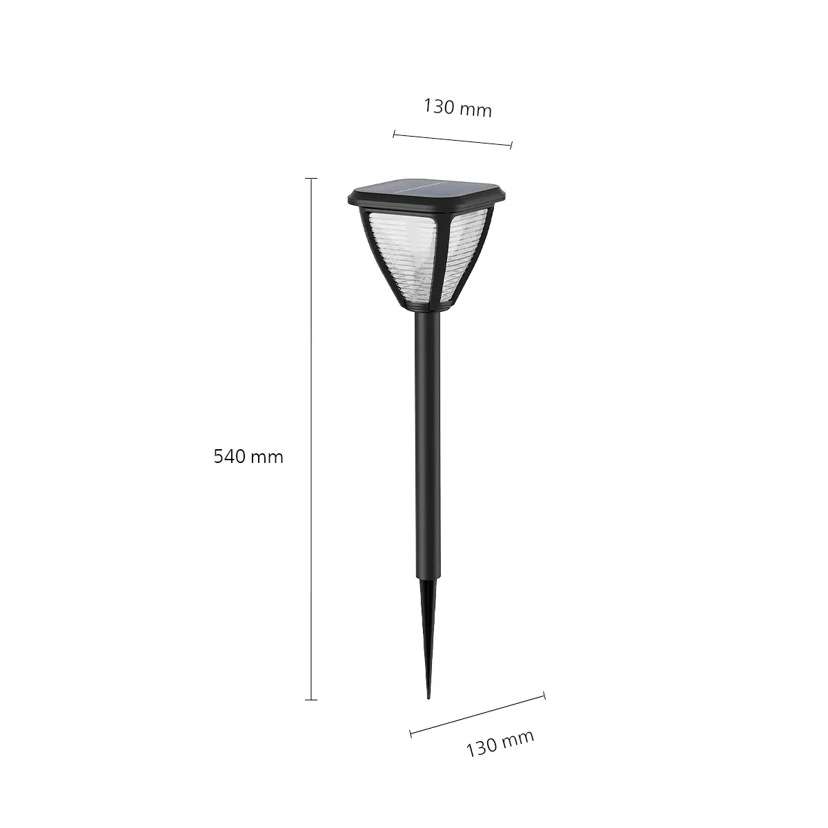 Solar Gehwegleuchte Vapora 28,4 x 16,4 x 13,7 cm schwarz