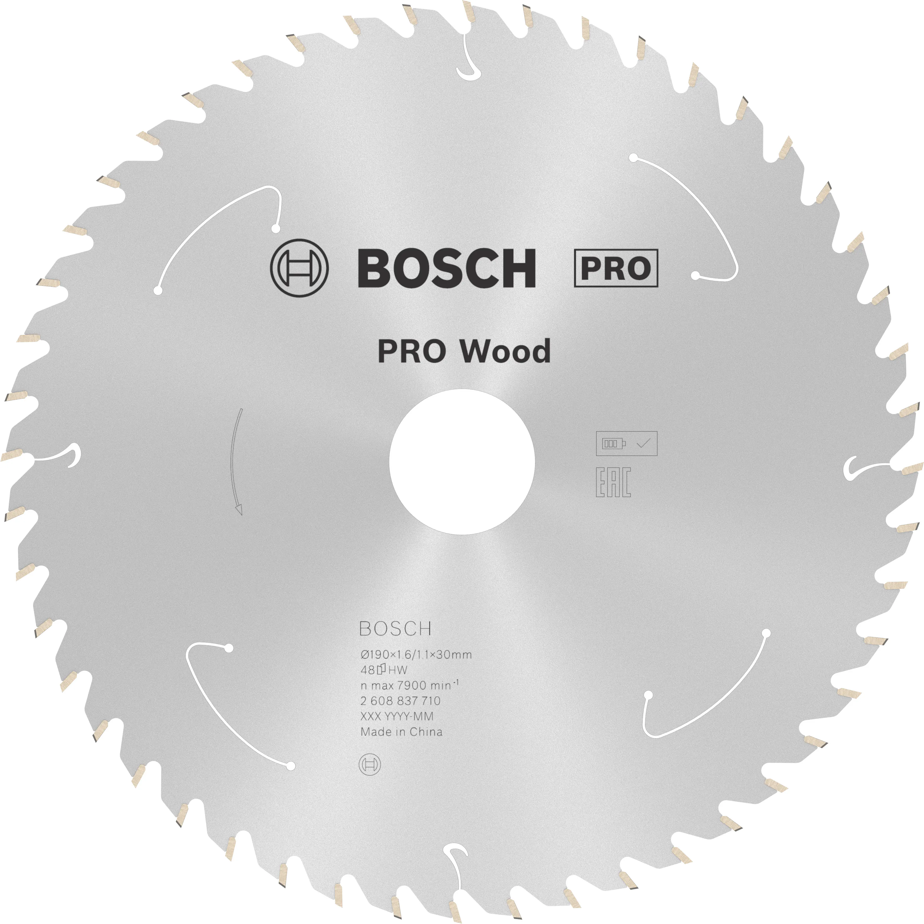 Bosch PRO Wood cordless Kreissägeblatt 190 x 1,6 x 30 mm T48
