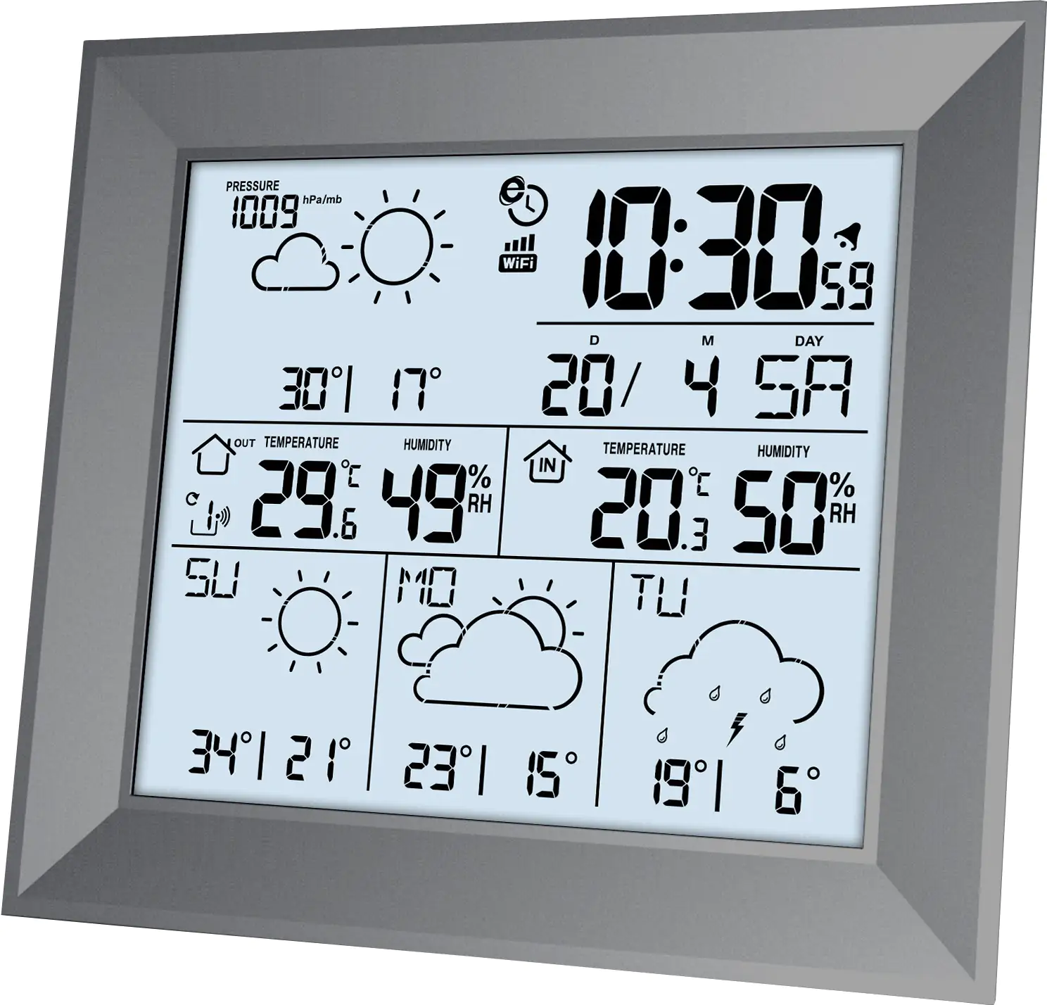 Technoline Wetterstation WD 2000 Direkt Wetter App, weiß