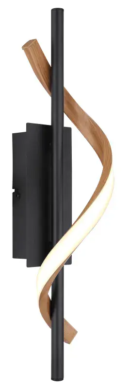 Globo Wandleuchte Watkins 10 x 46,5 cm schwarz warmweiß