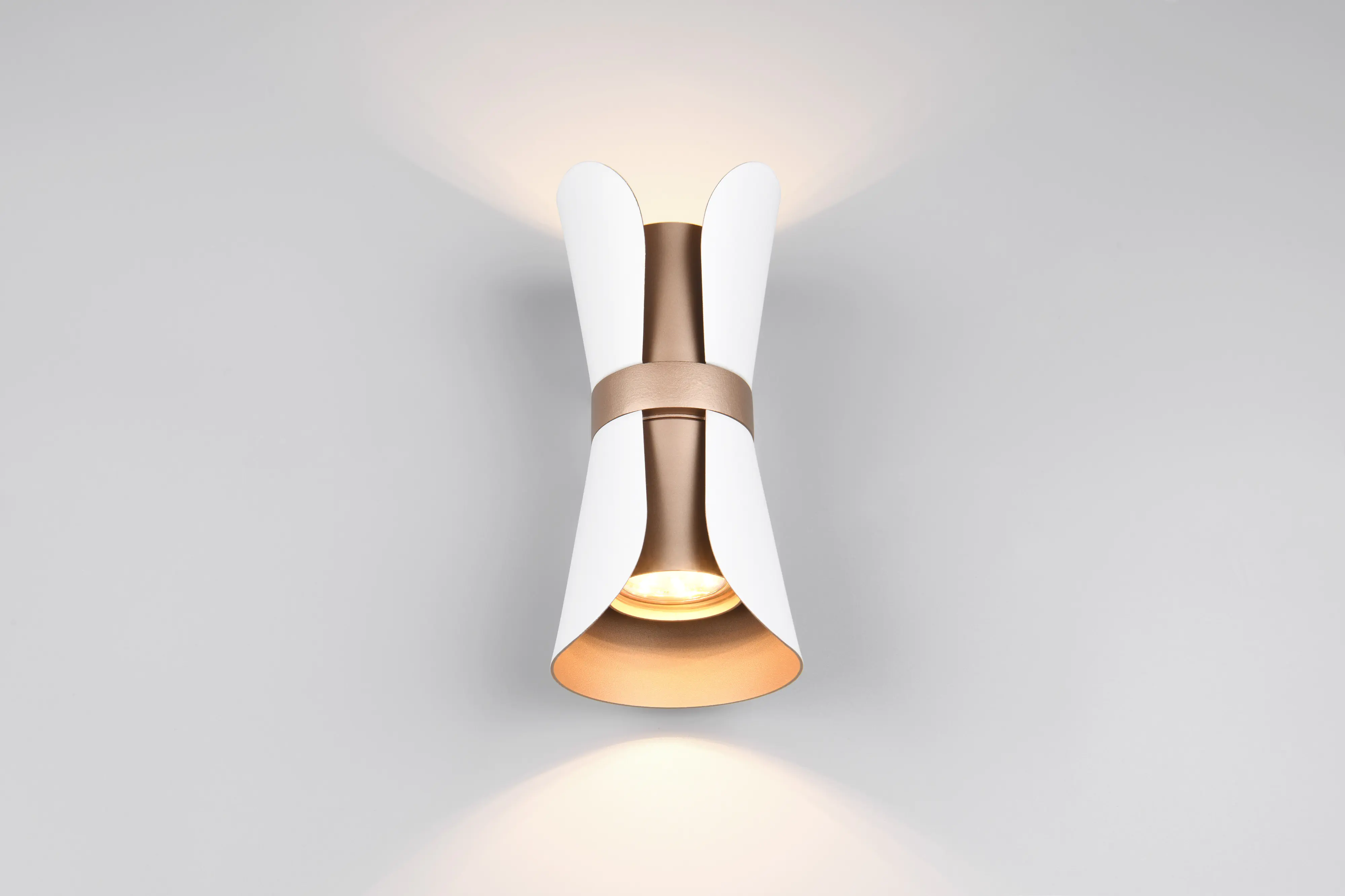 Trio Leuchten LED Wandleuchte Coat GU10 weiß gold Metall