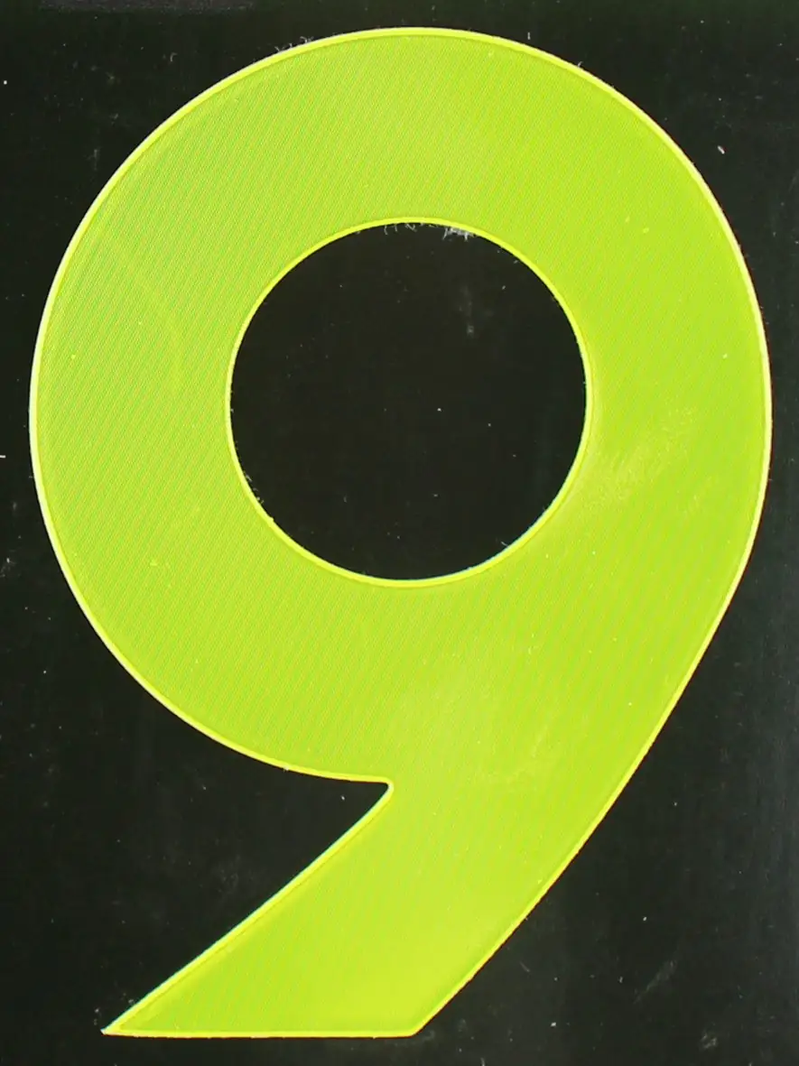 Conacord Reflektierende Klebezahl "9" gelb 80 mm