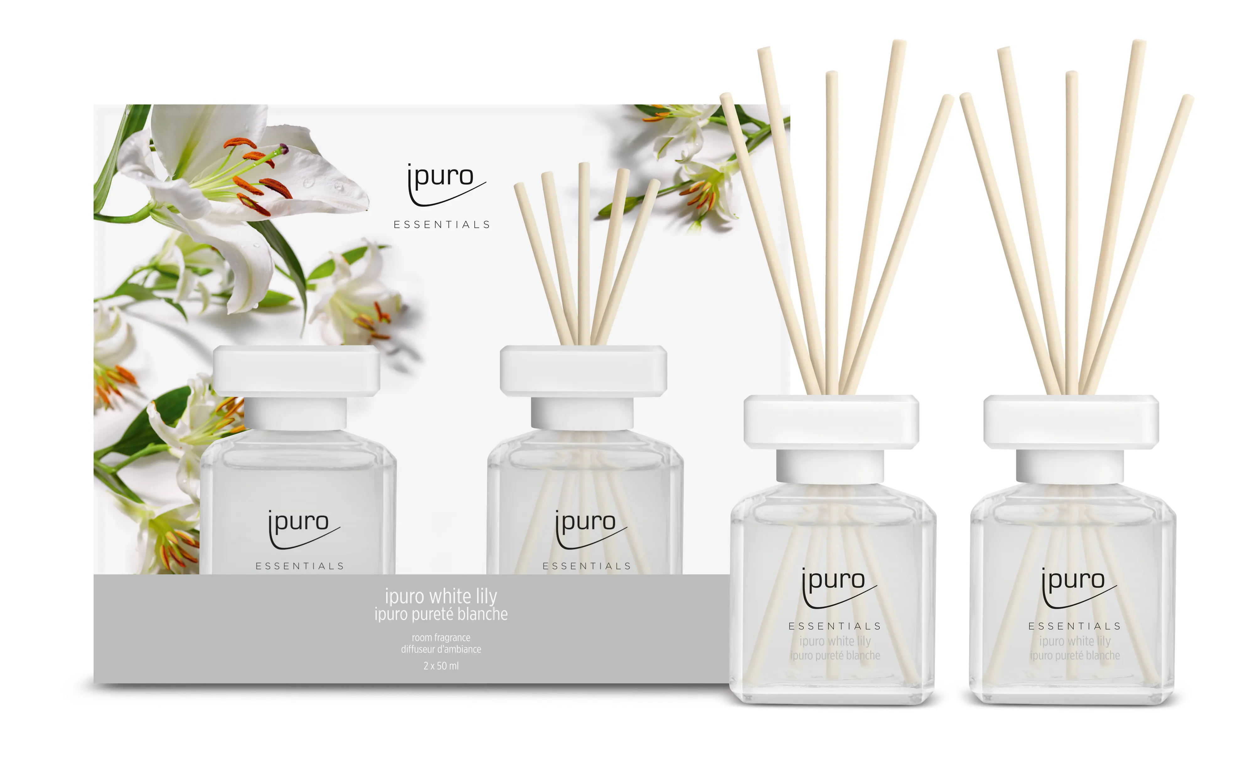 ipuro Raumduft Essentials white lily 2 x 50 ml