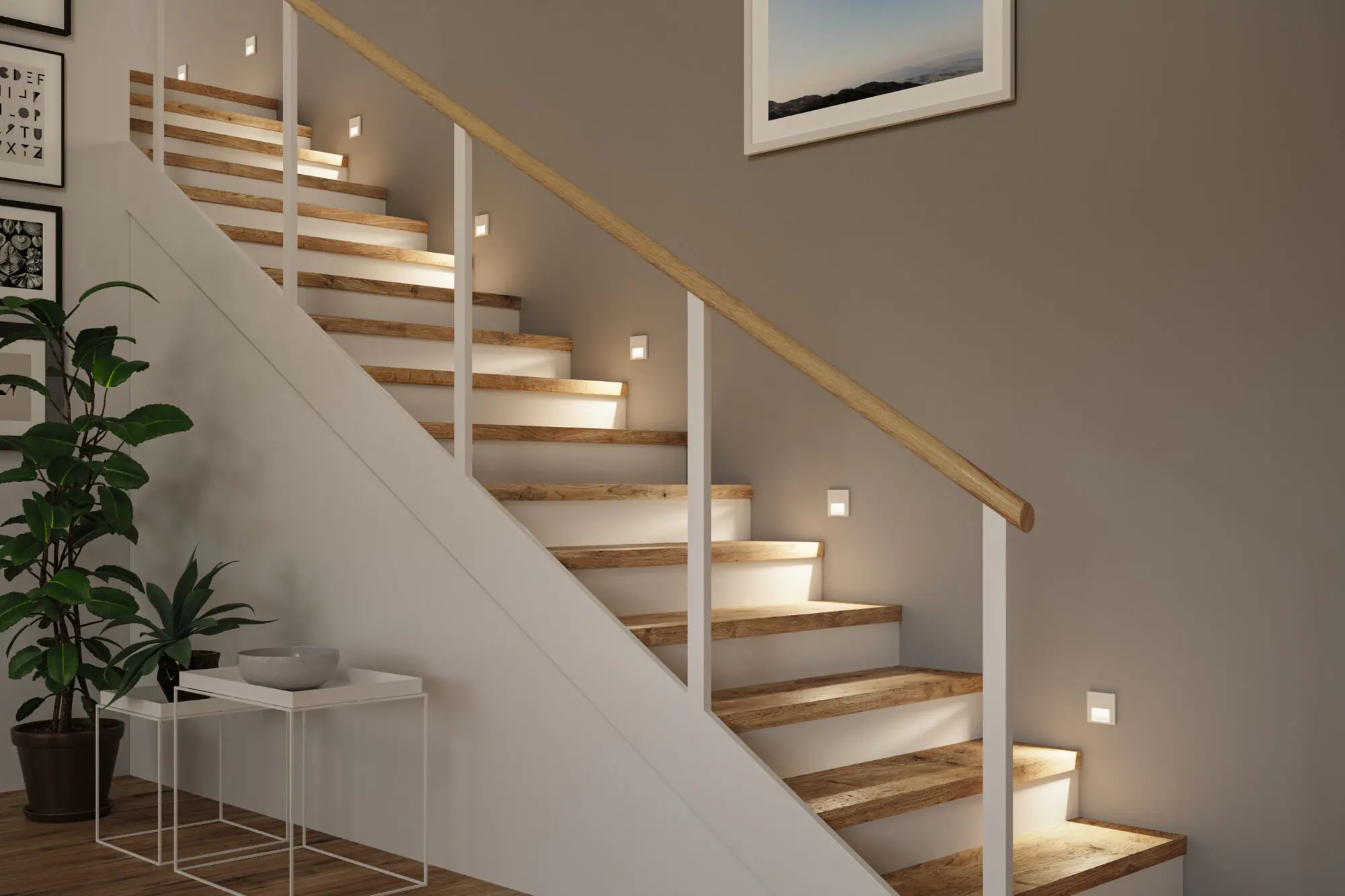 Paulmann LED Wand-Einbauleuchte Tsaro Bewegungsmelder 1W weiß matt