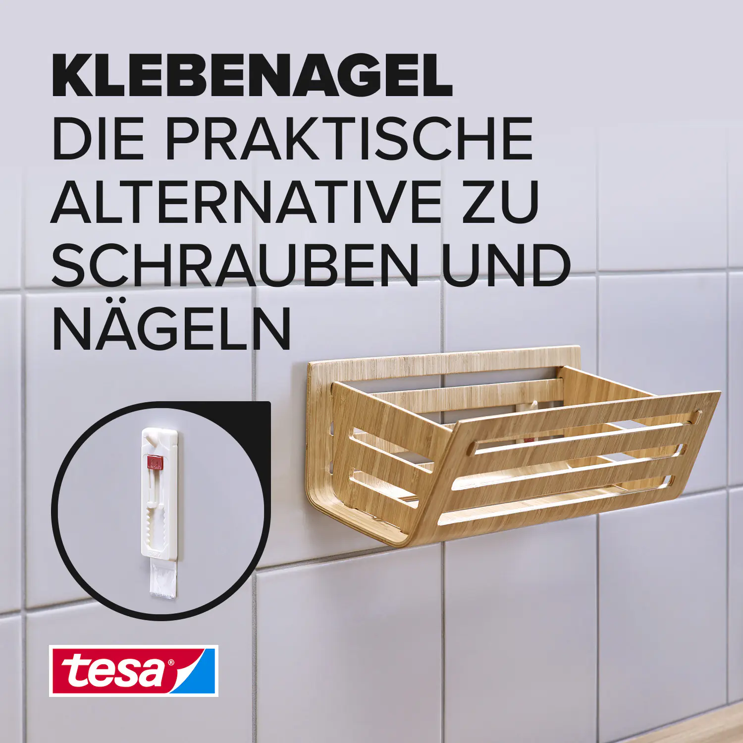 tesa Klebenagel Traglast 3 kg, 2 Stück