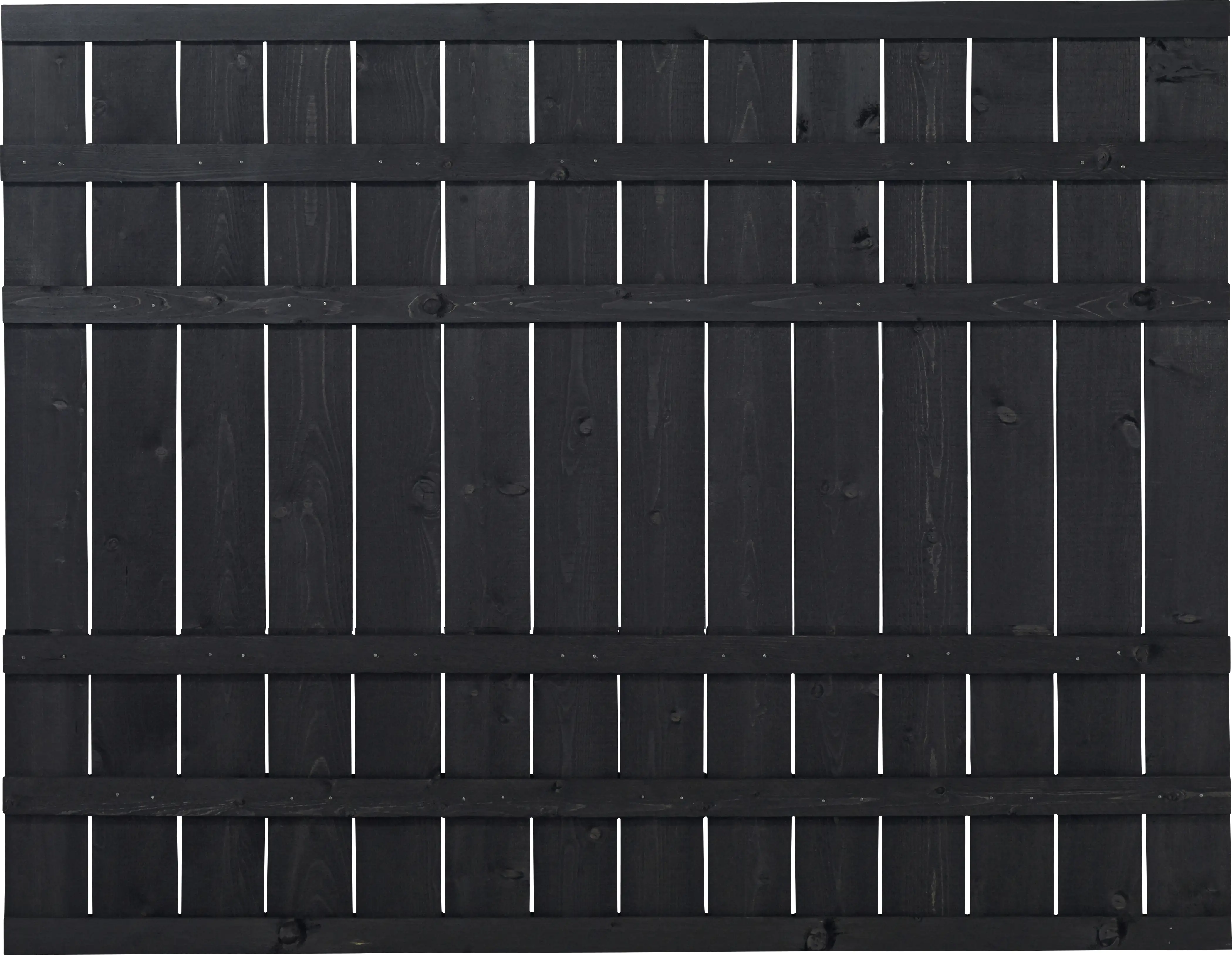 Plus Zaunelement Rustik 180 x 138 cm schwarz