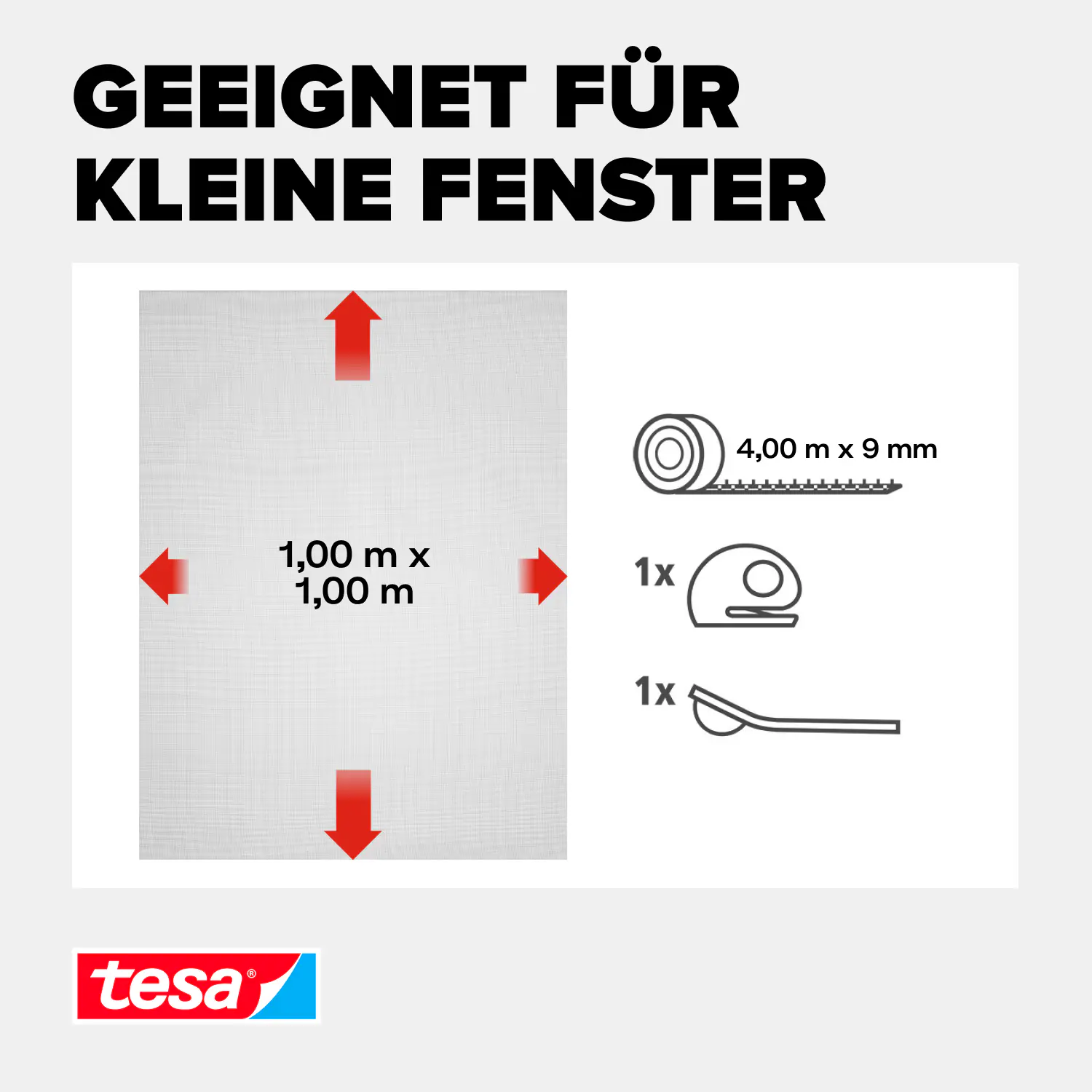 tesa Insektenschutz-Fenster COMFORT 100 x 100 cm weiß 