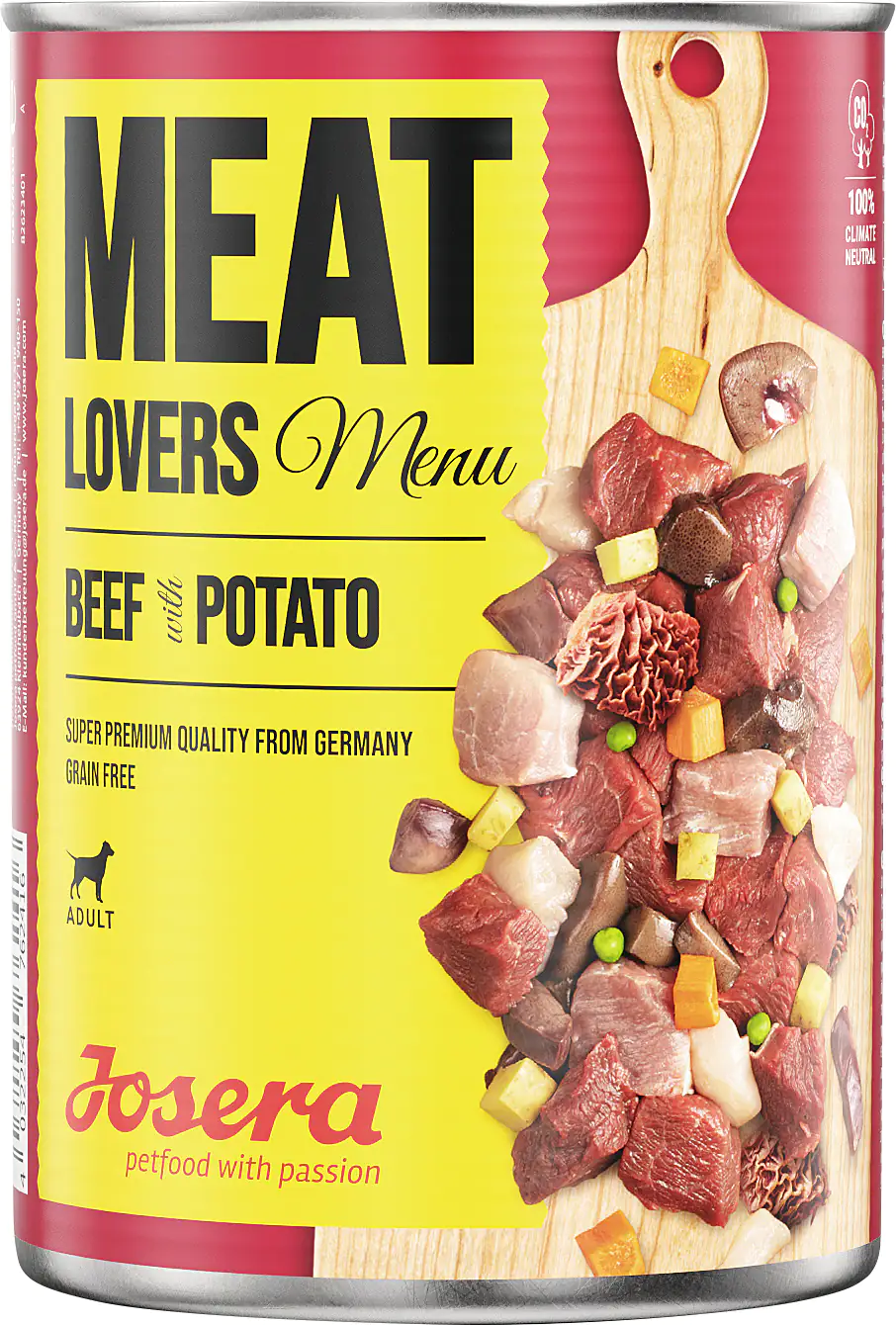 Josera Meat Lovers Hundenassfutter Adult 400 g Rind & Kartoffeln