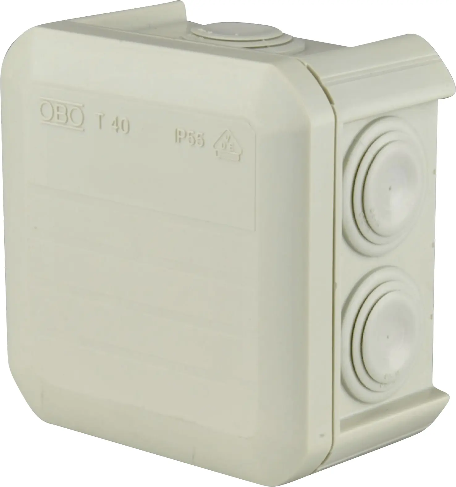 OBO Aufputz-Abzweigkasten 1-fach CD500 weiß, IP55 90x90x52mm grau