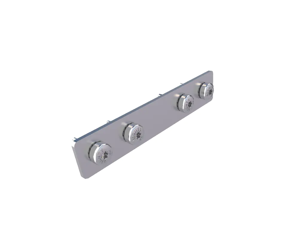HSI Terra Systec Multiprofilverbinder high Aluminium Pressblank 100 x 19 x 2 mm - 2 Stk.