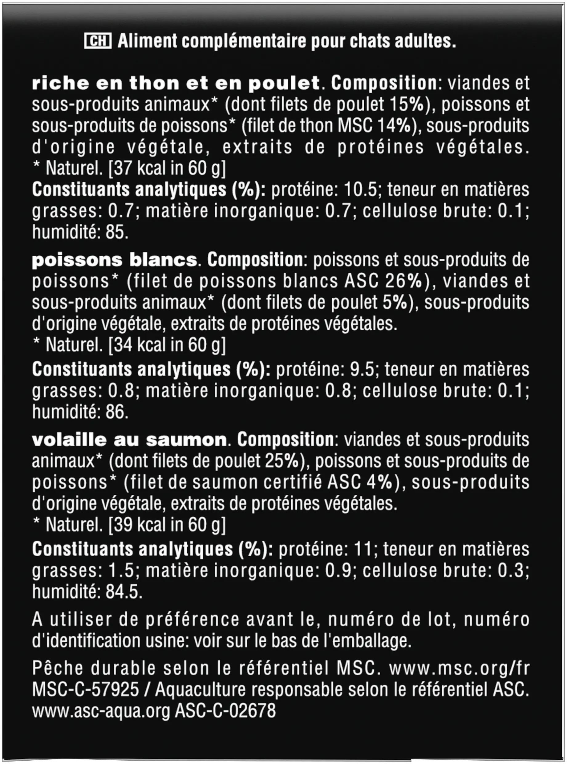 Sheba Katzennassfutter Filets MP Adult 6 x 60 g verschiedene Sorten