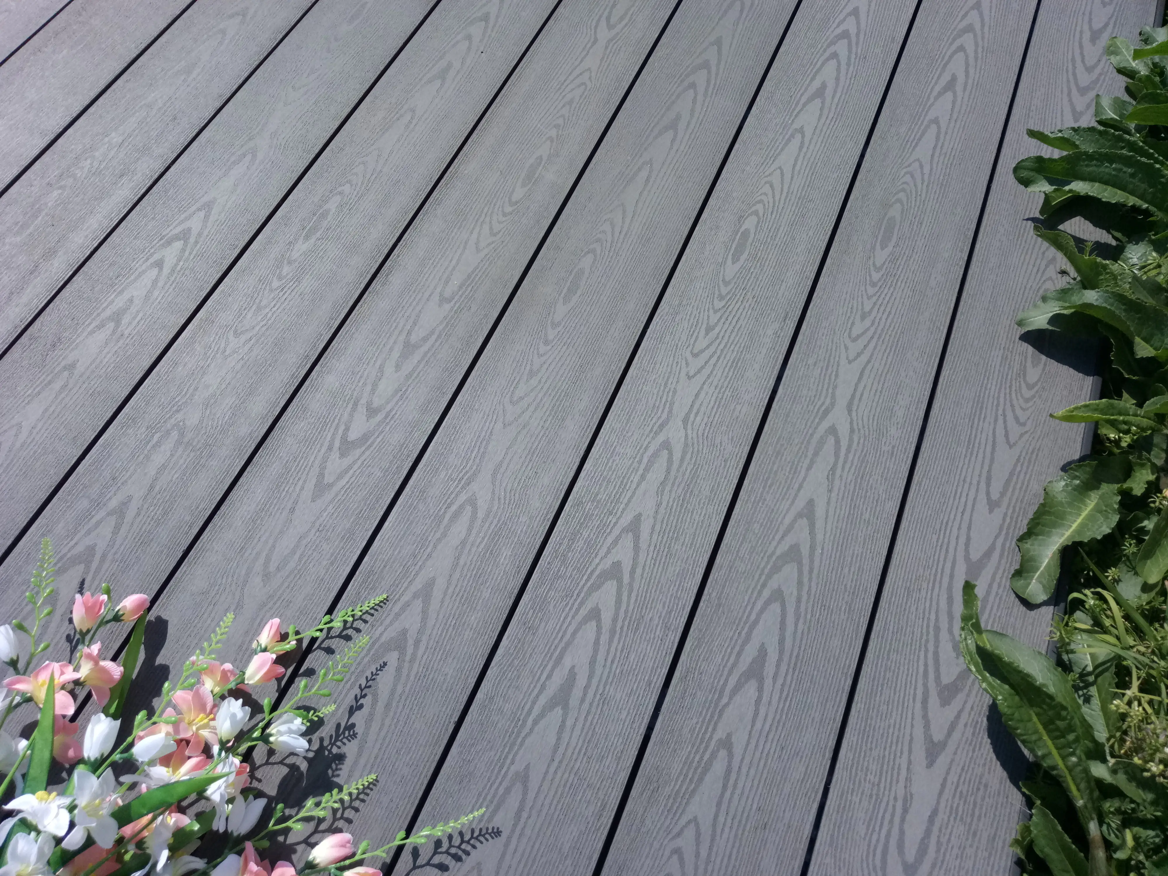 TrendLine Terrassendiele WPC 300 x 14,5 x 2,1 cm grau glatt