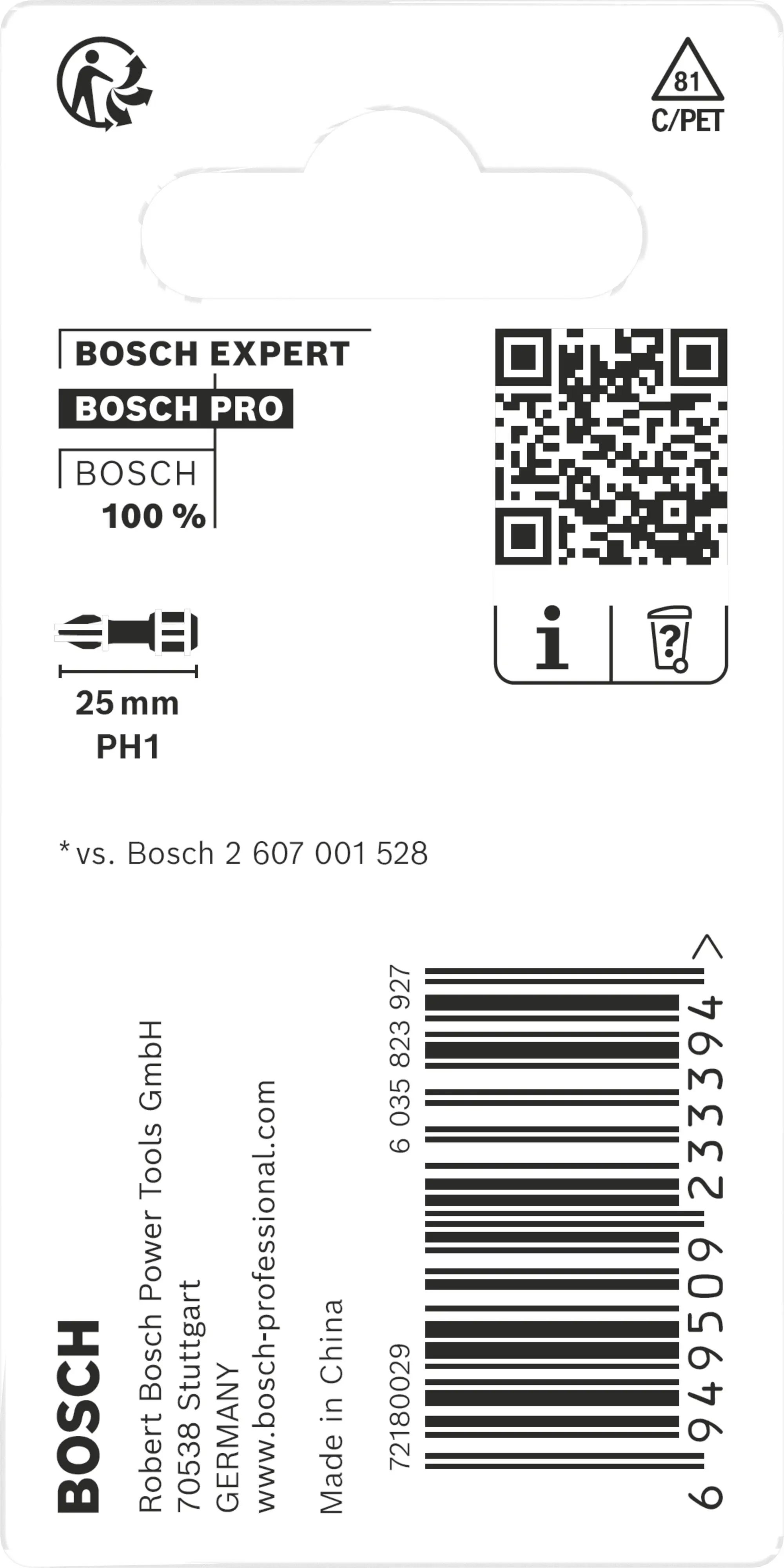 Bosch PRO Impact Bit PH1 25 mm 2 Stück