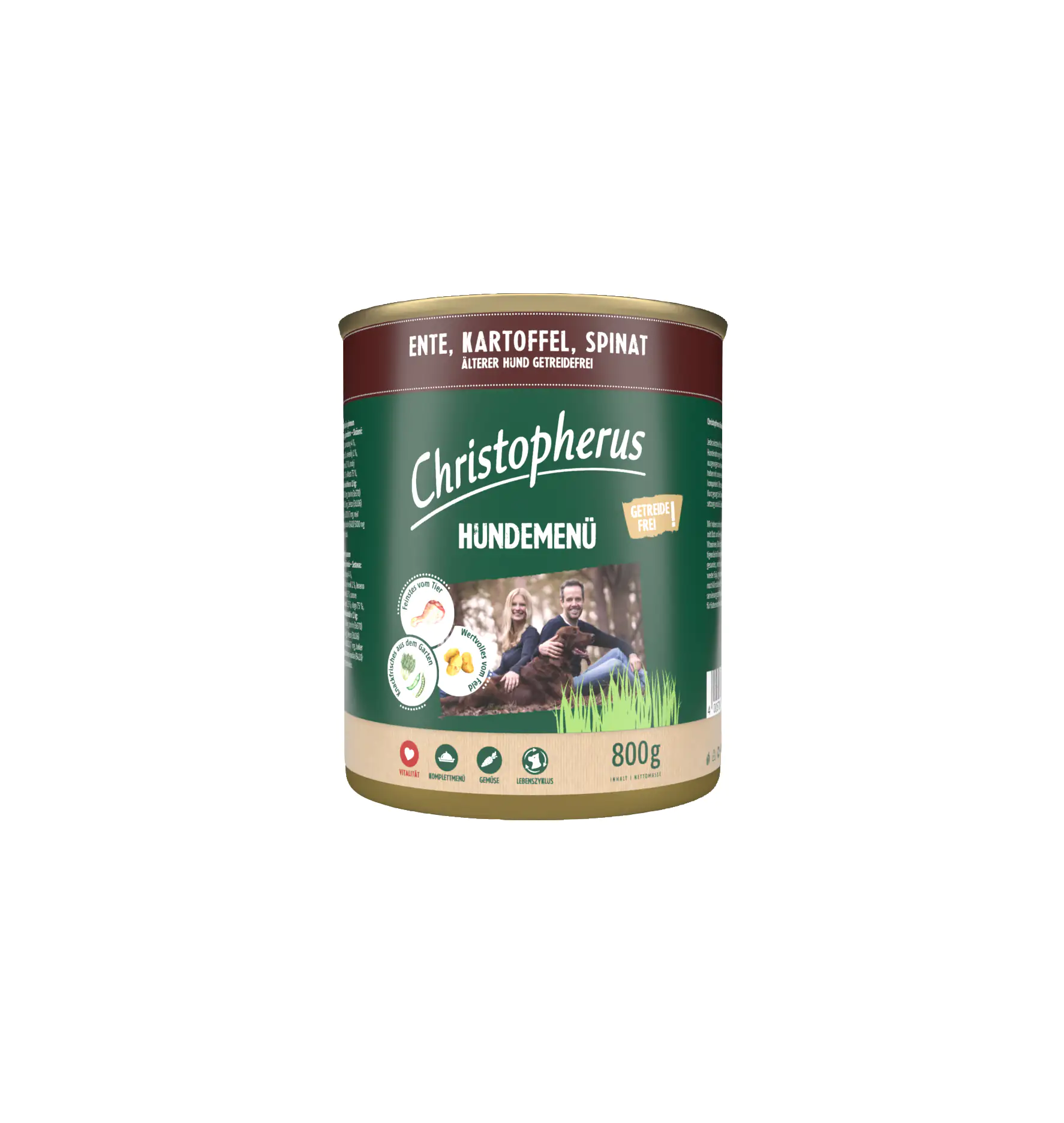 Christopherus Hundenassfutter Senior getreidefrei 800 g Ente