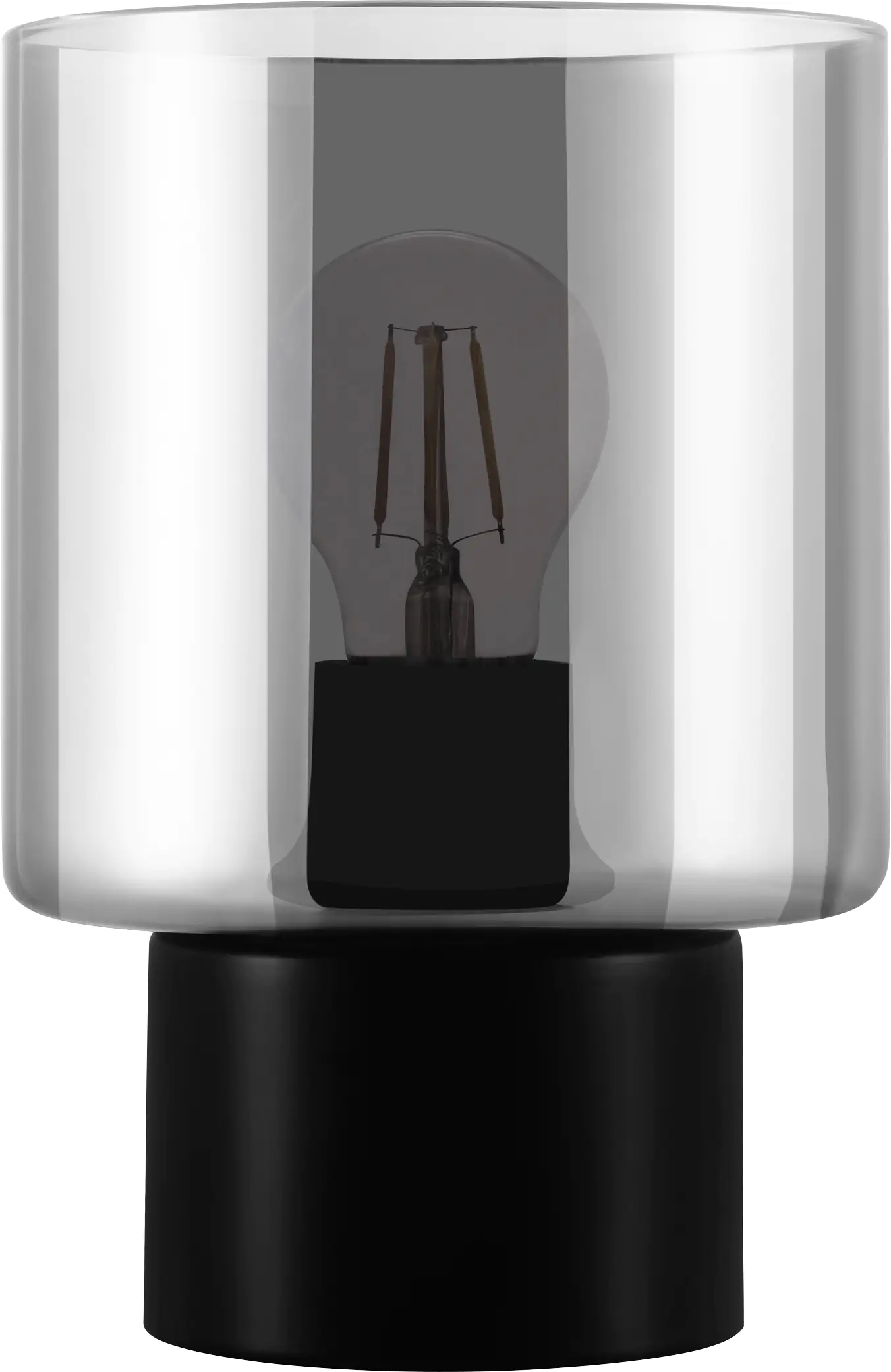 Eglo Tischlampe Gorosiba Ø 15 cm schwarz/transparent