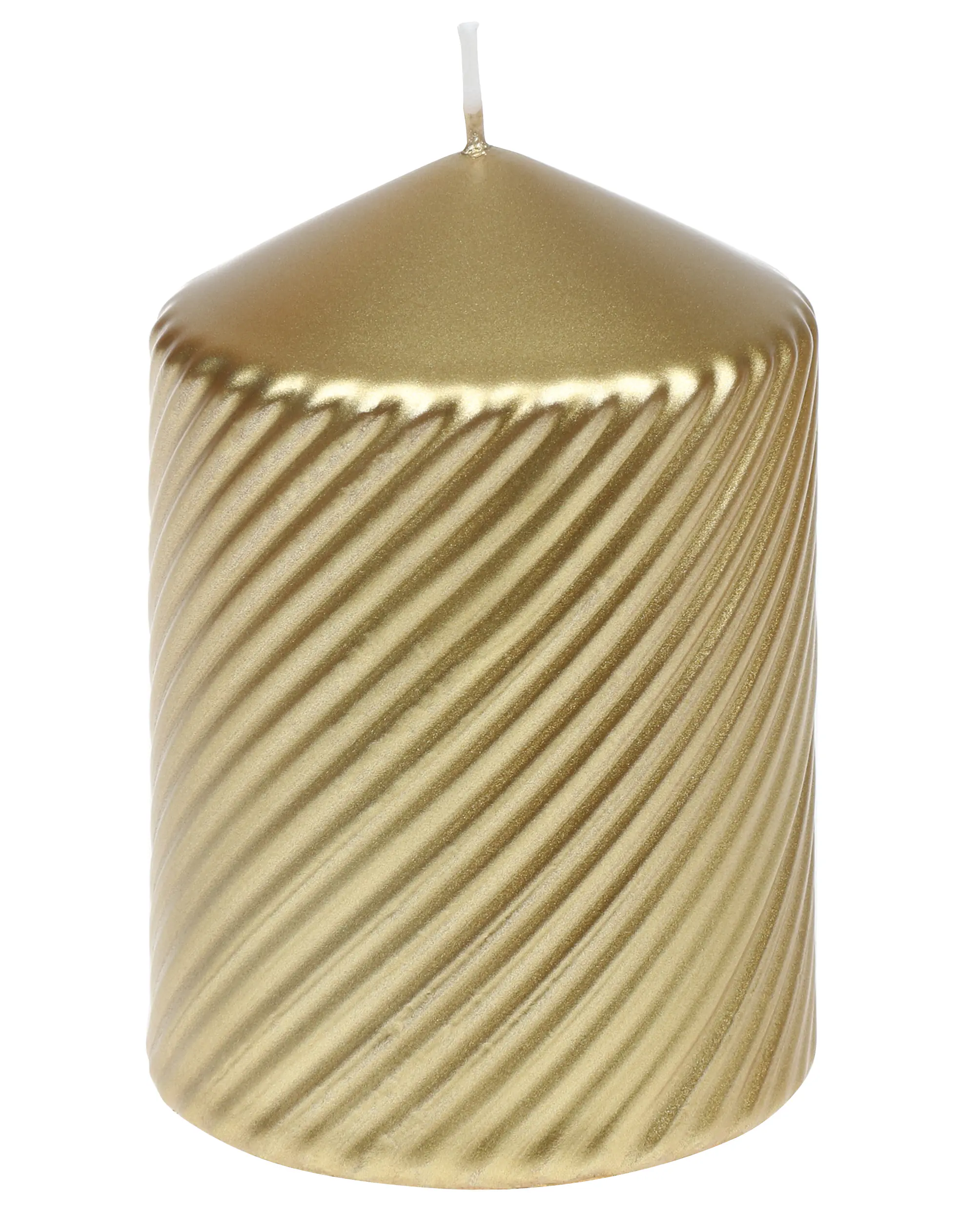 Steinhart Stumpenkerze Brissago Ø 6,6 x 10 cm gold       
