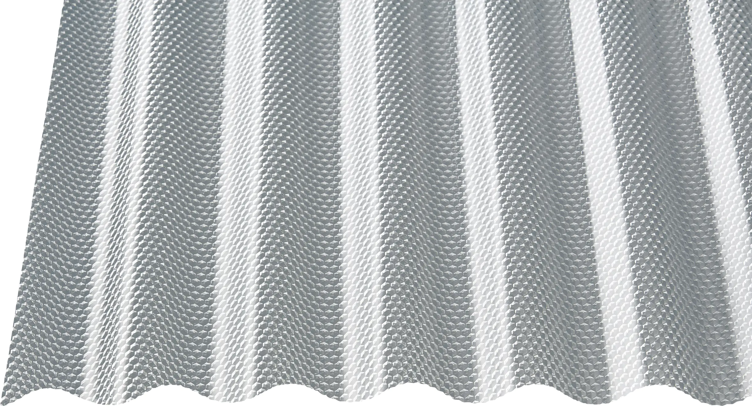 Gutta Polycarbonat-Wellplatte Wabe Sinus 76/18 350 x 104,5 cm 2,6 mm klar