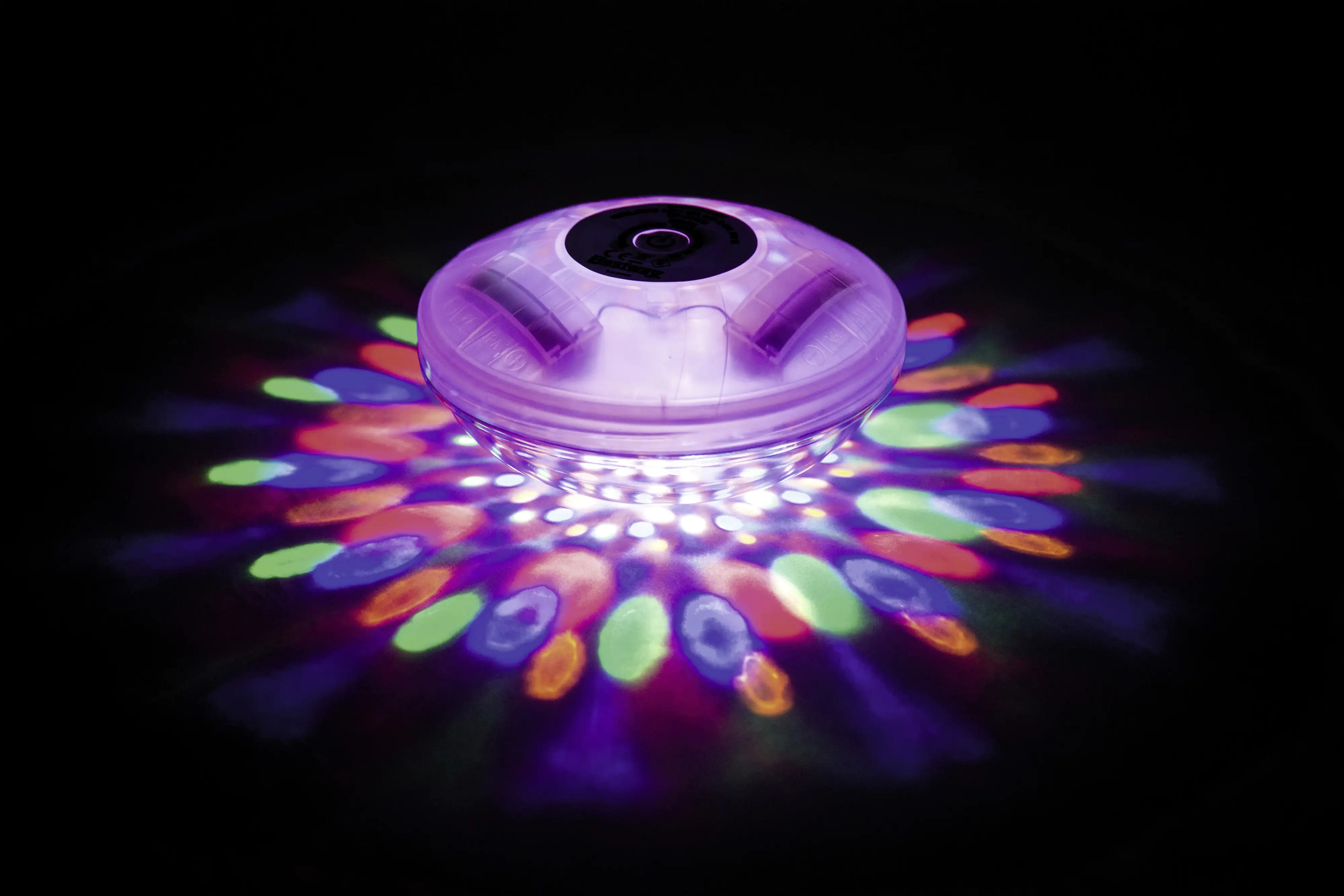 Bestway Flowclear Schwimmende batteriebetriebene LED-Poolleuchte Ø14 cm