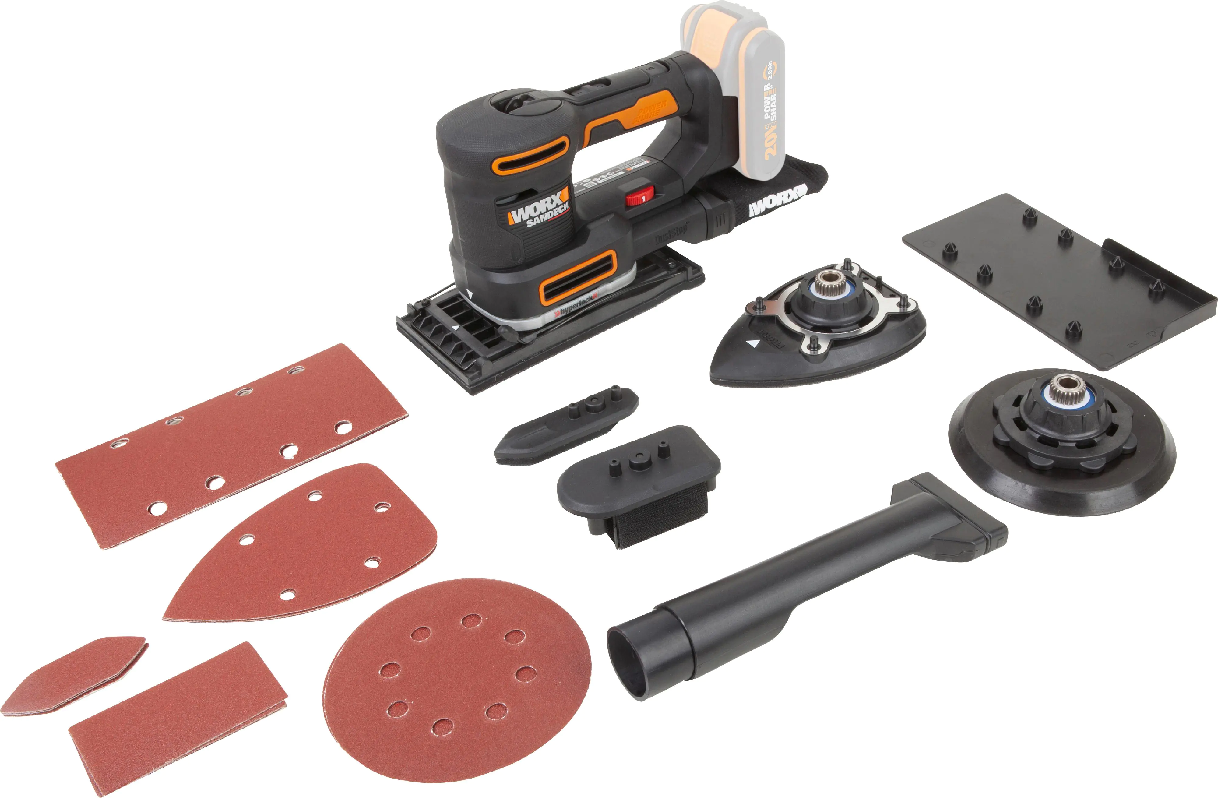Worx Akku-Multischleifer Sonicrafter WX820.9 20 V ohne Akku & Ladegerät