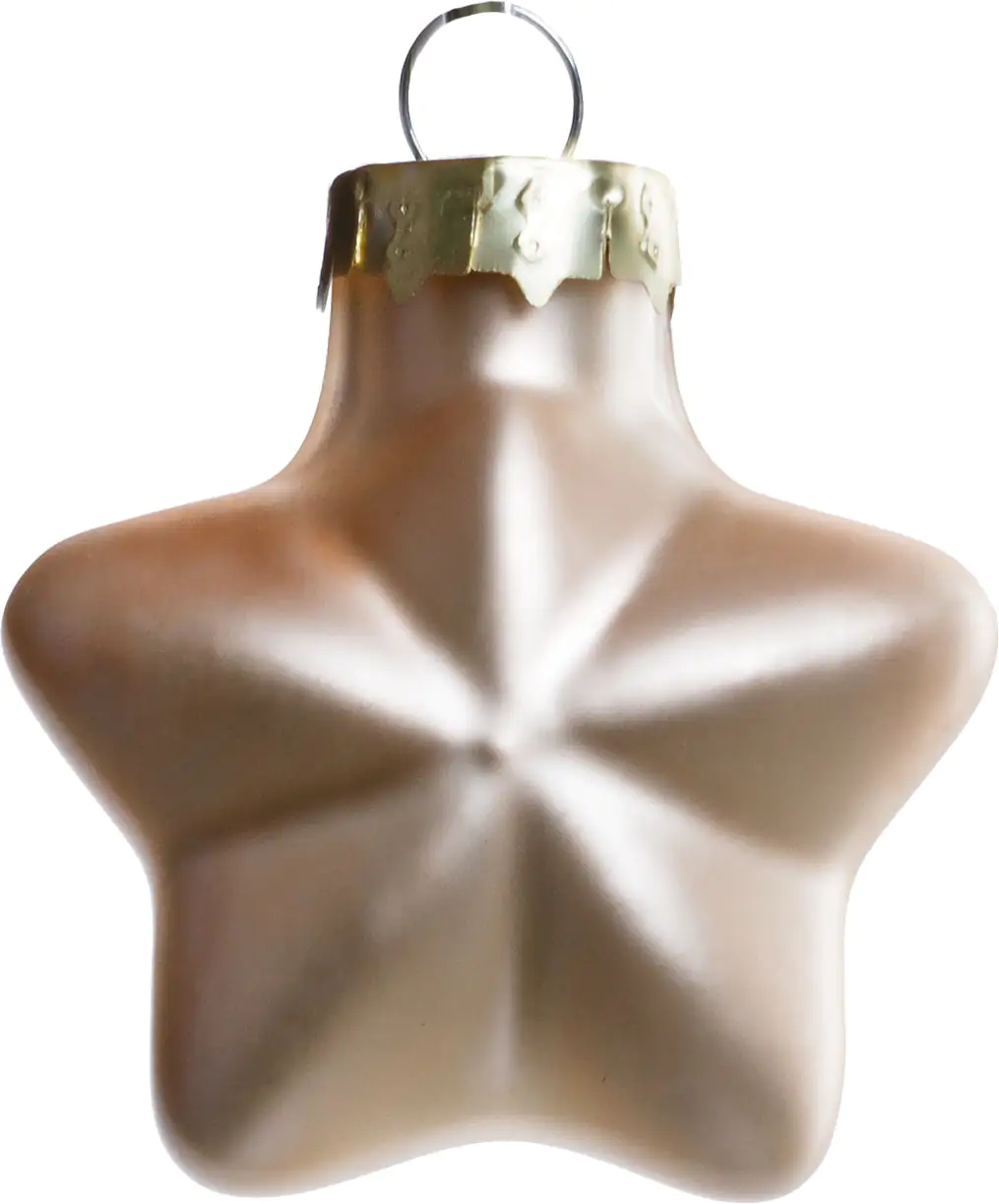TrendLine Weihnachtskugeln Glas-Sterne 4 cm champagner 12 Stück