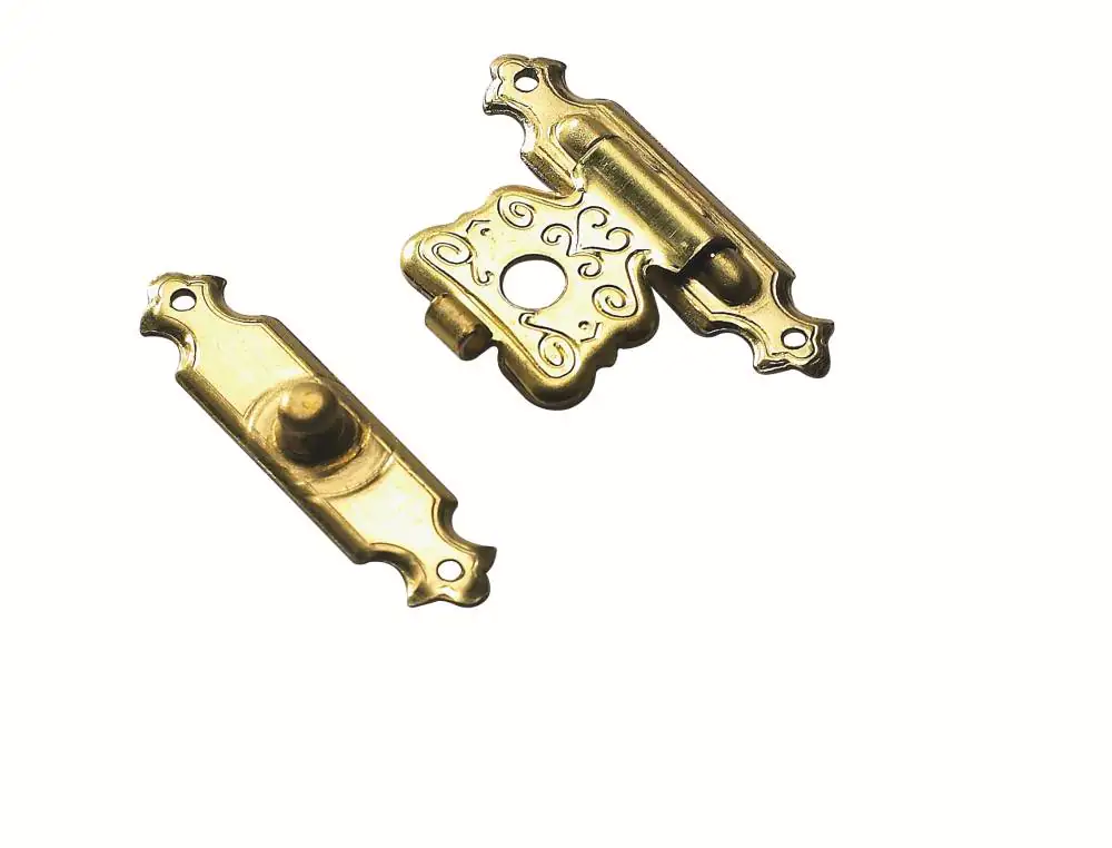 Hettich Schatullenverschluss vermessingt 28 x 18 mm