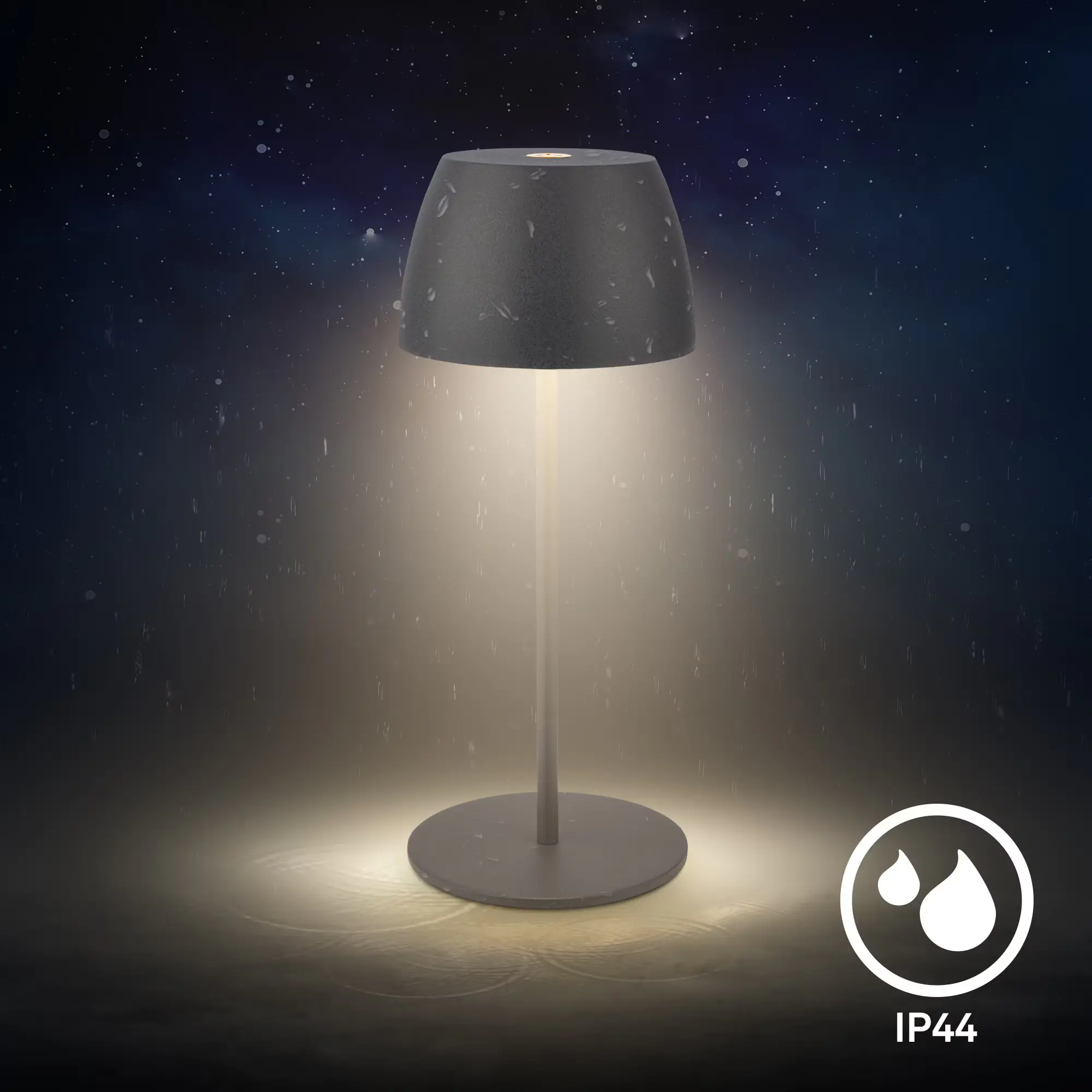 DiKa LED Akku-Tischleuchte Serina Mini Touch anthrazit 20 x 8 cm warmweiß 