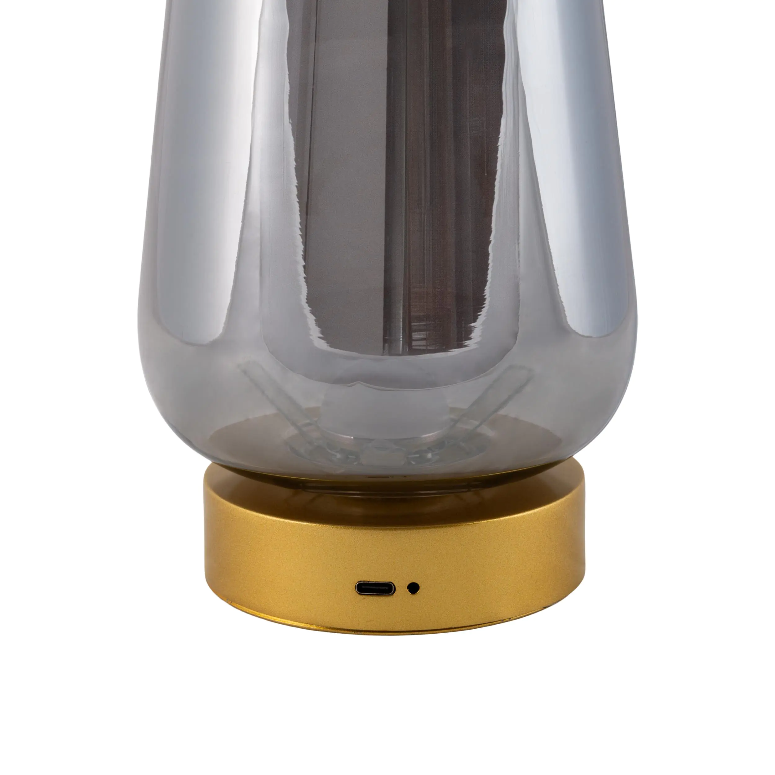 Light & More LED Akku-Tischleuchte Luisa gold dimmbar