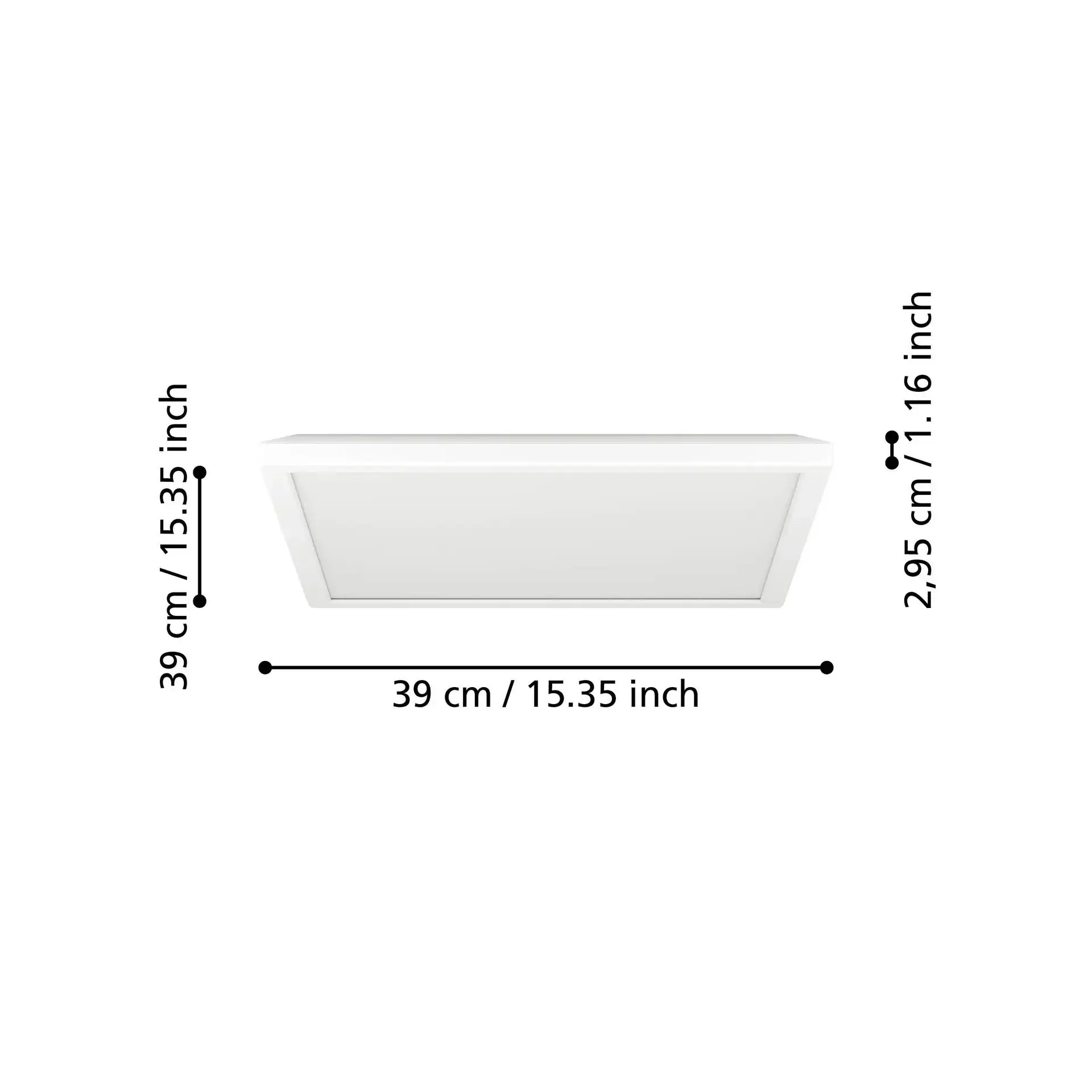 Eglo LED Deckenleuchte Rovito-R weiß 39 x 39 cm TW