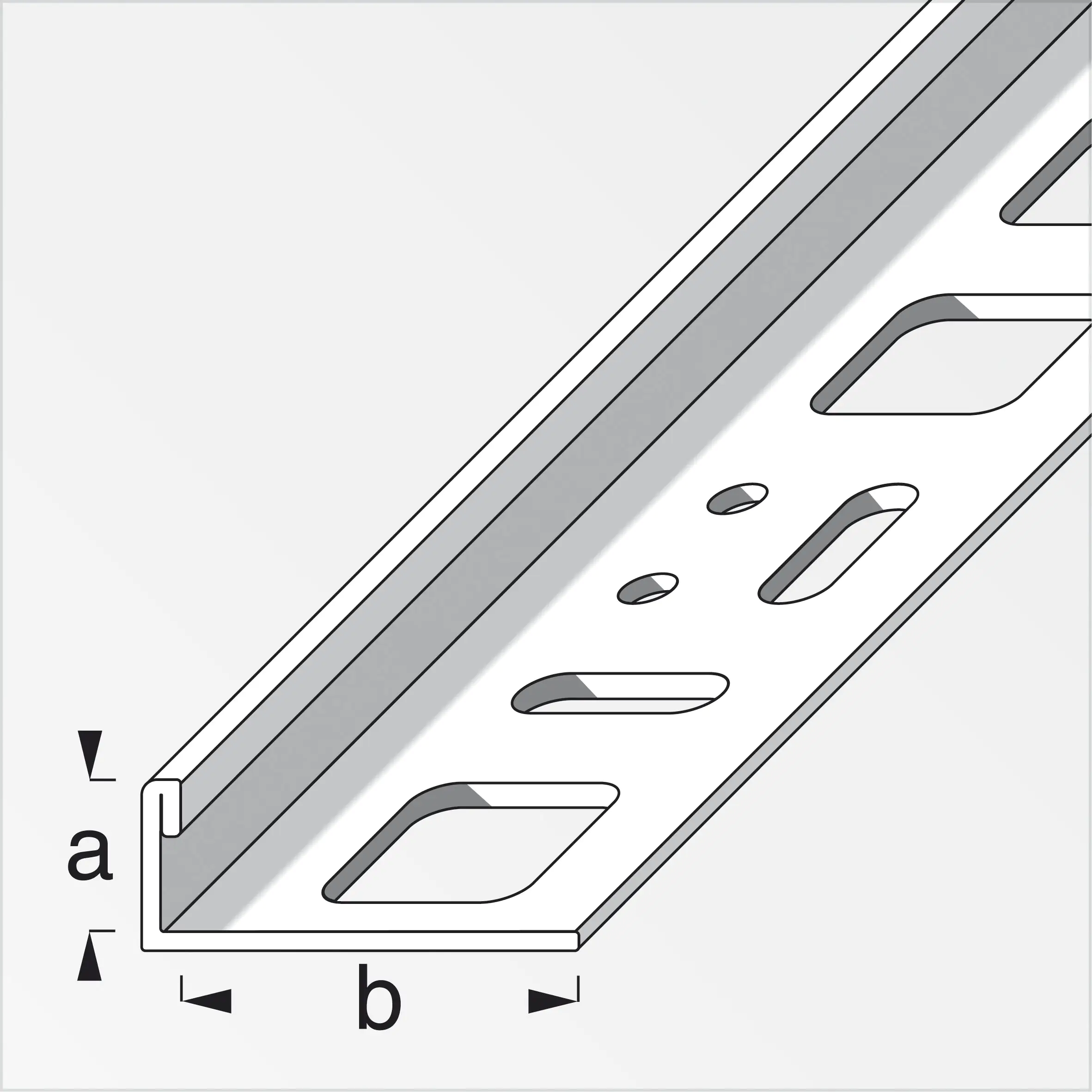 alfer Winkelprofil 1 m, 8 x 21 mm EdelStahl roh natur