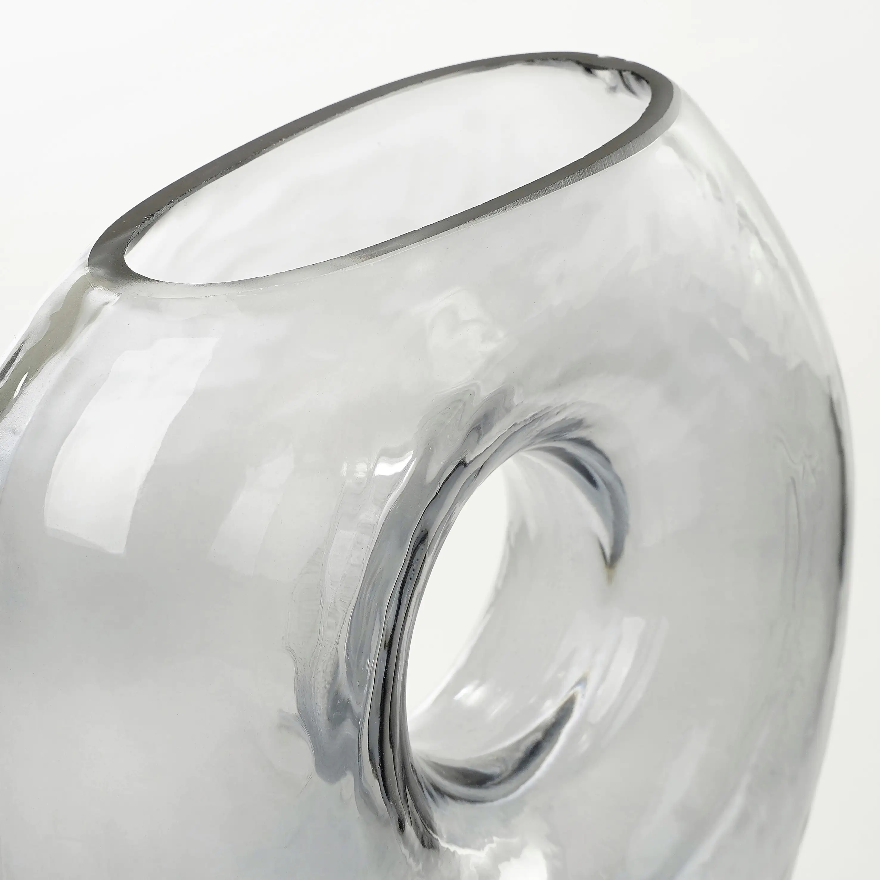 Mica Vase Jay Glas grau 22,5 cm