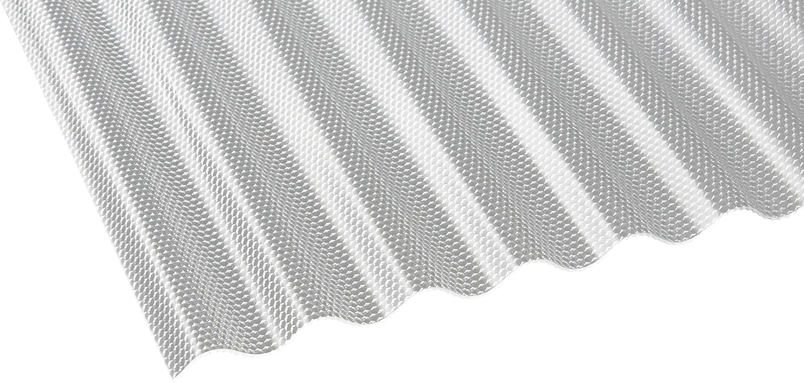 Gutta Polycarbonat-Wellplatte Wabe Sinus 76/18 200 x 104,5 cm 2,6 mm klar