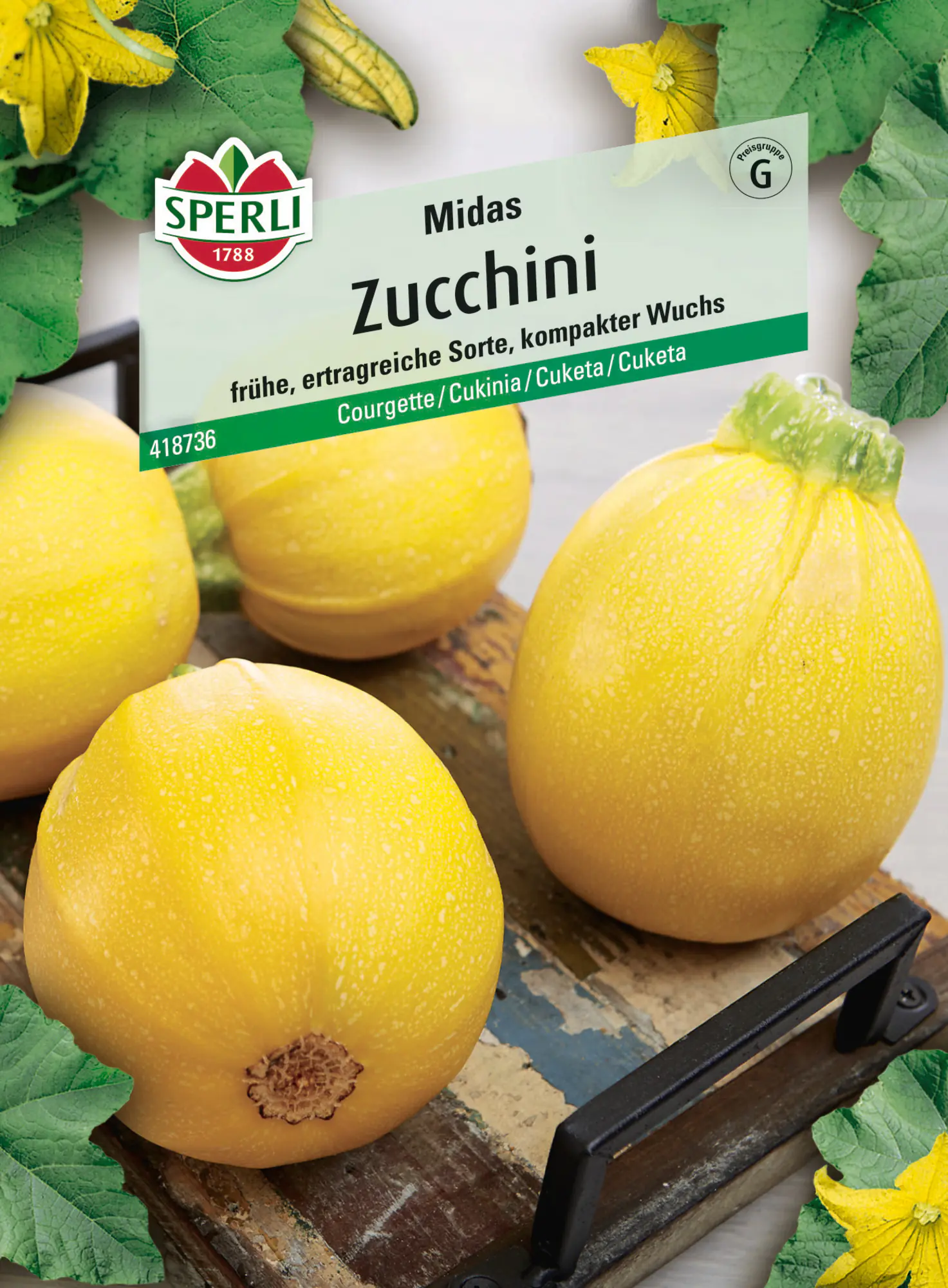 Sperli Saatgut Zucchini Midas F1 für ca. 8 Pflanzen