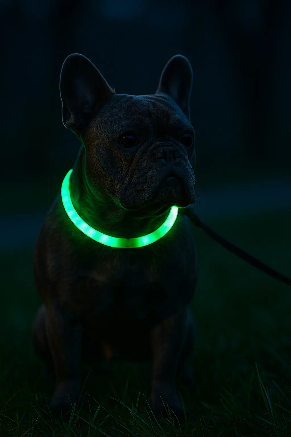Nobby LED Leuchthalsband Visible M transparent grün