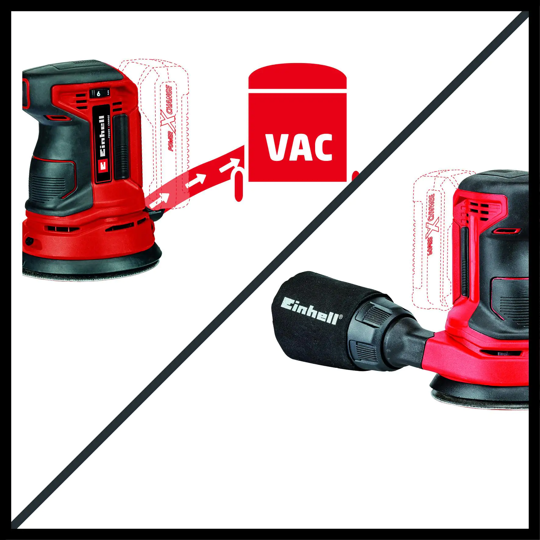 Einhell Akku-Exzenterschleifer TE-RS 18 Li Solo 18 V