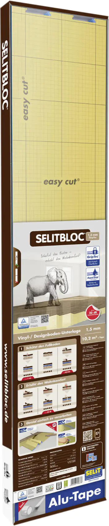 Selitbloc GripTec Vinyl- Designboden-Unterlage Faltplatte 1,5 mm stark