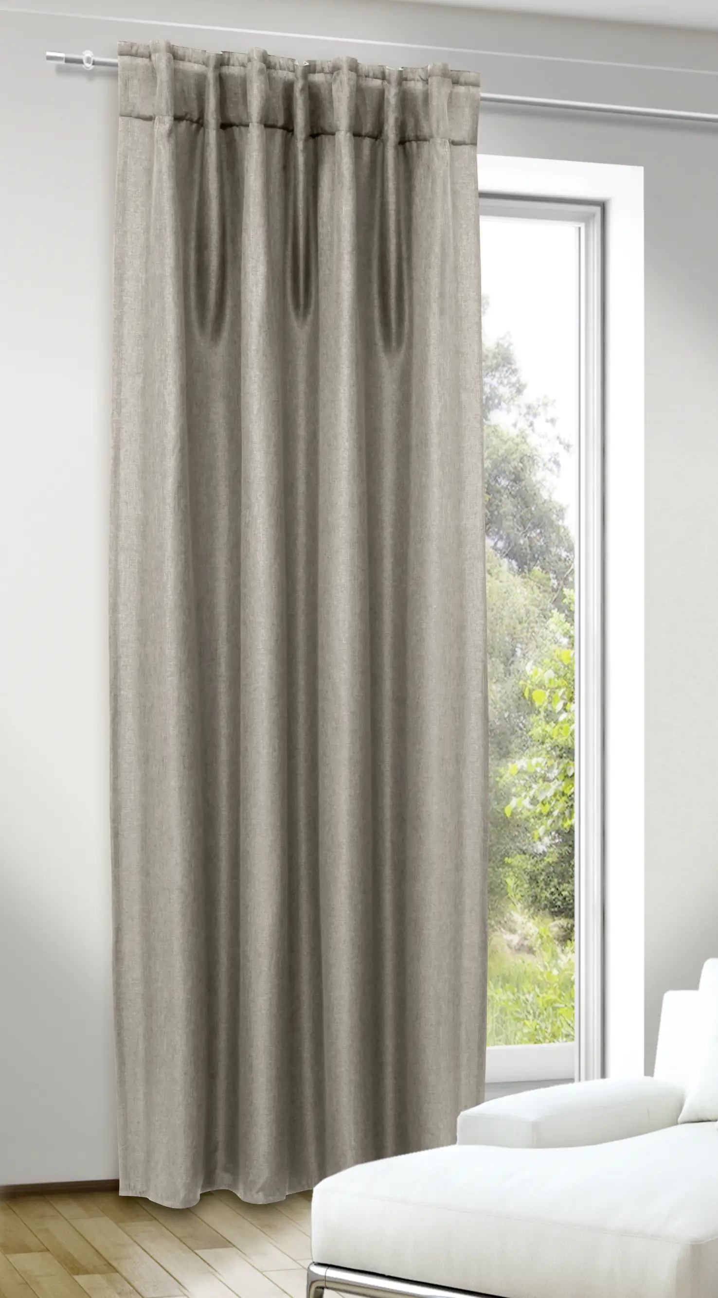 Neusser Collection Schlaufenschal verdeckte Schlaufen leinen 135x245 cm