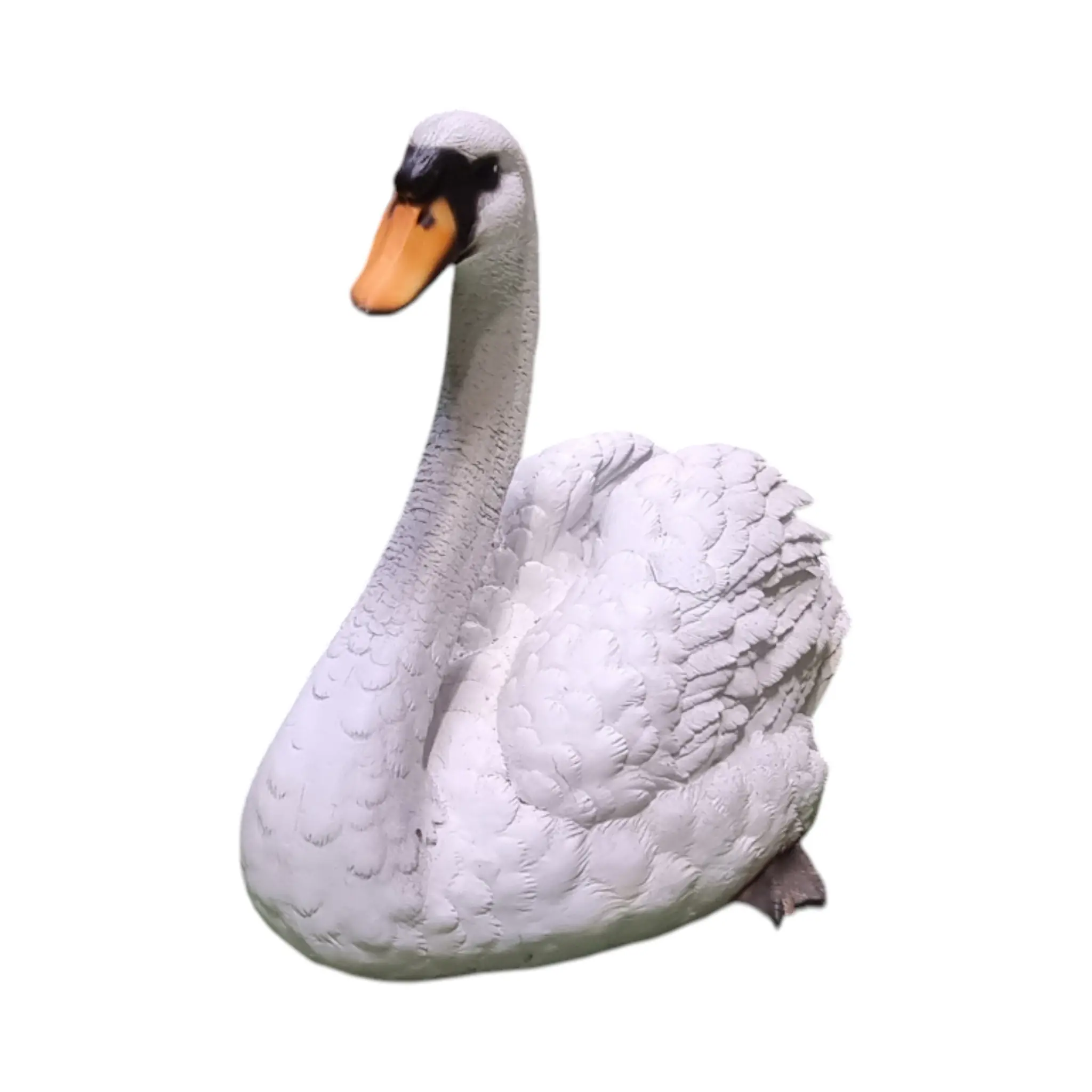 Dekofigur Schwan 42 x 28 x 55 cm weiß