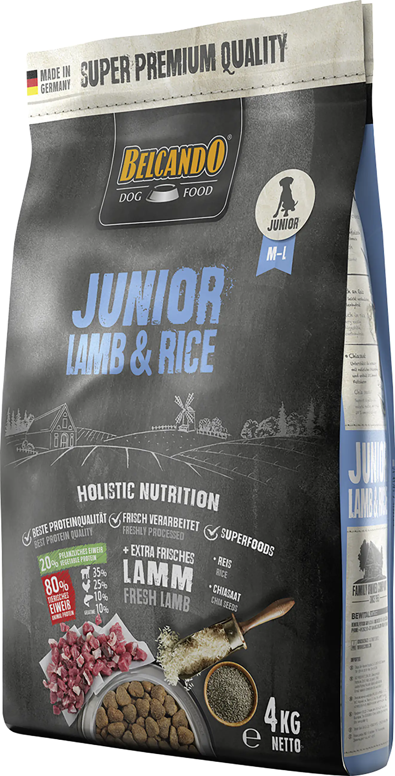 Belcando Hundetrockenfutter Junior 4 kg Lamm & Reis 